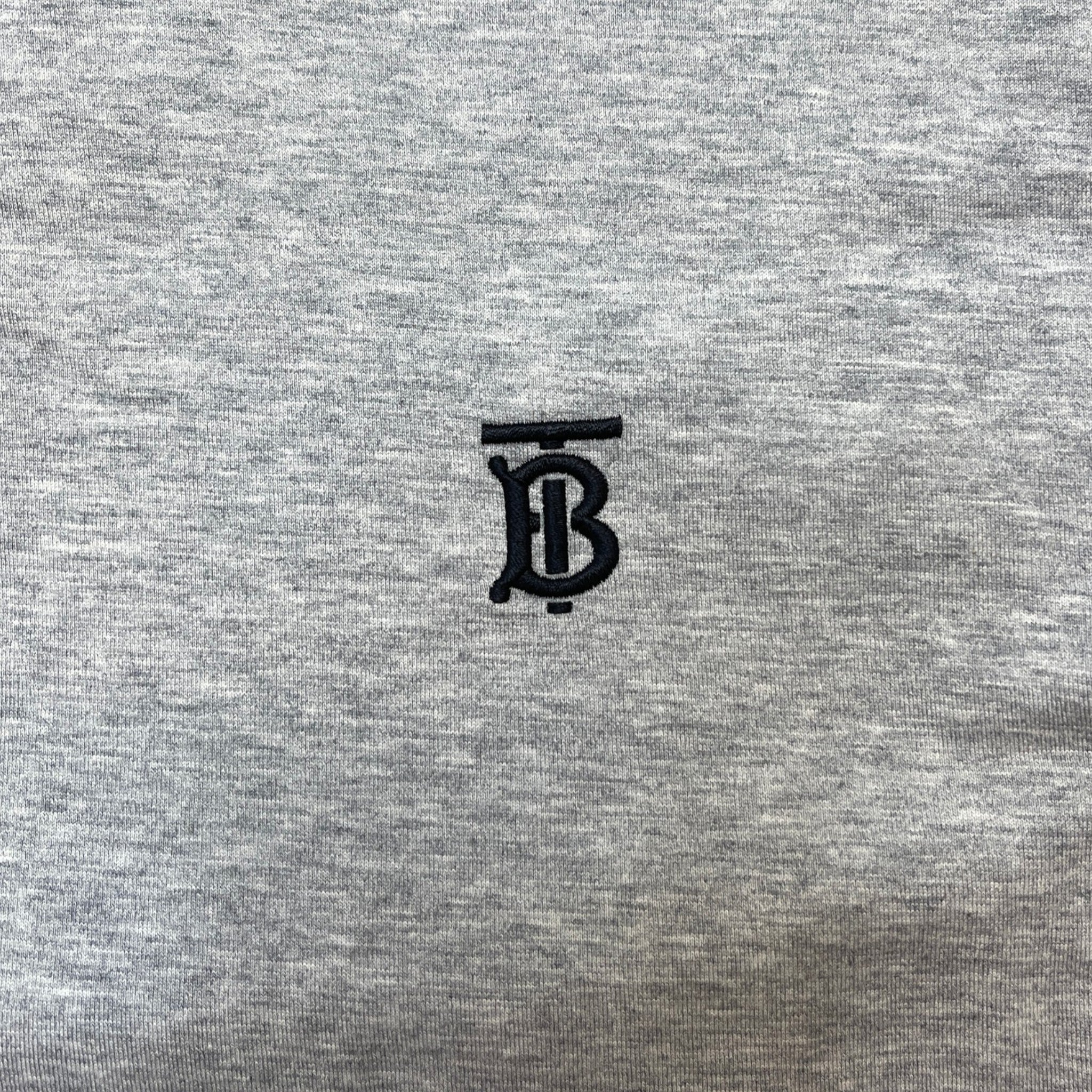 Men's Embroidered Logo T-Shirt Grey Size S