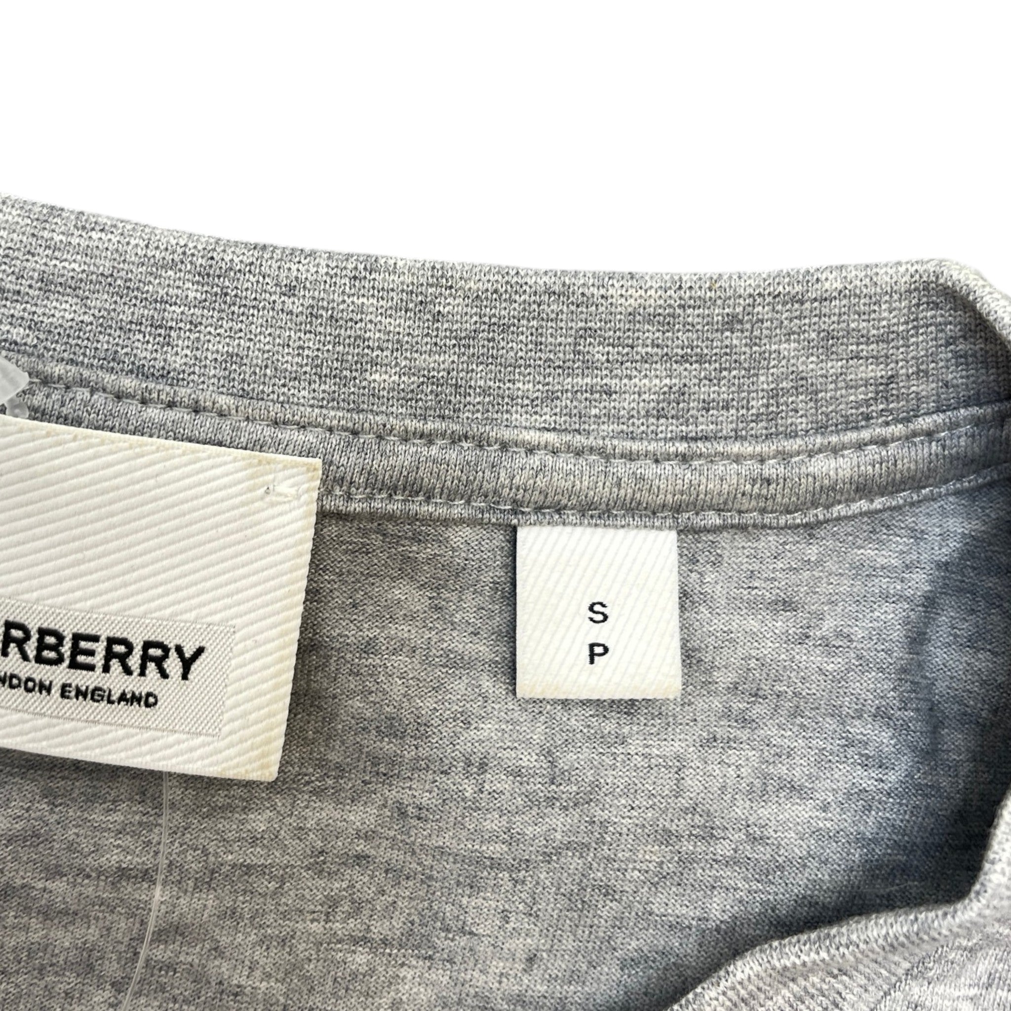 Men's Embroidered Logo T-Shirt Grey Size S