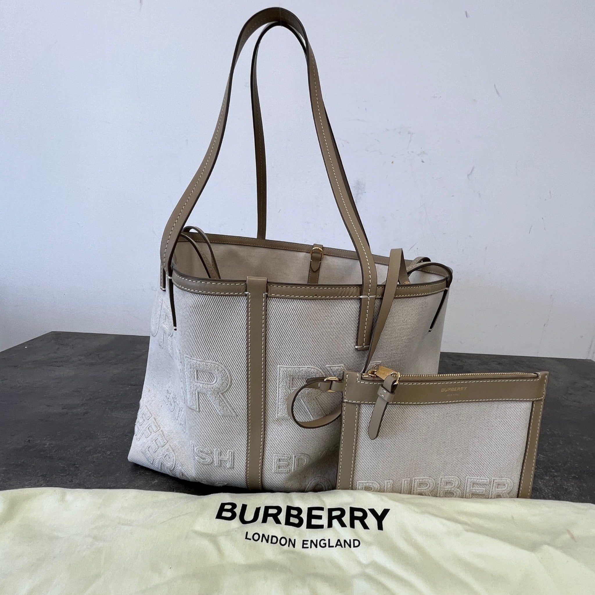 Women's Horseferry Linen Beach Tote Bag Beige