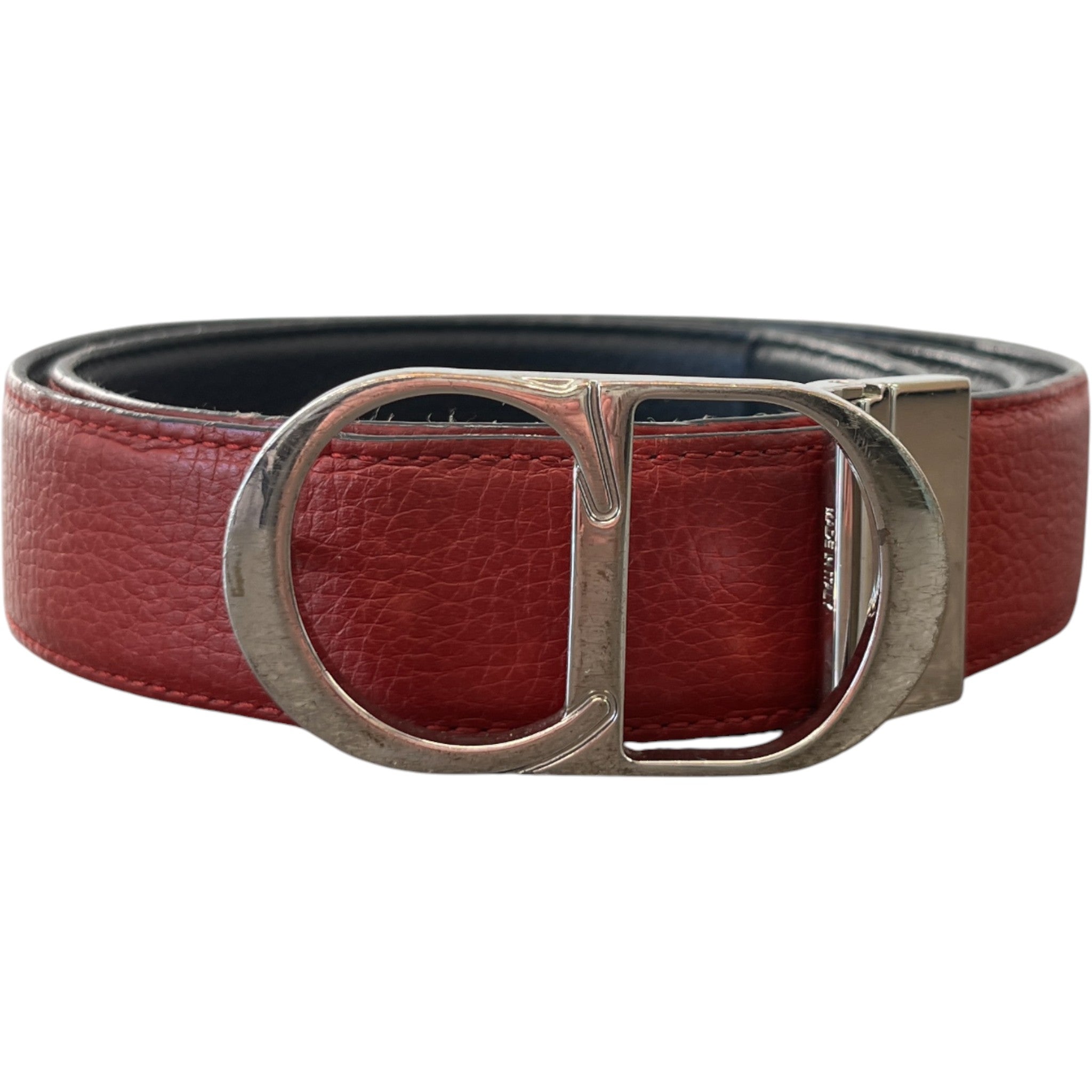 Men's Cd Logo Belt Red Size Waist 32"