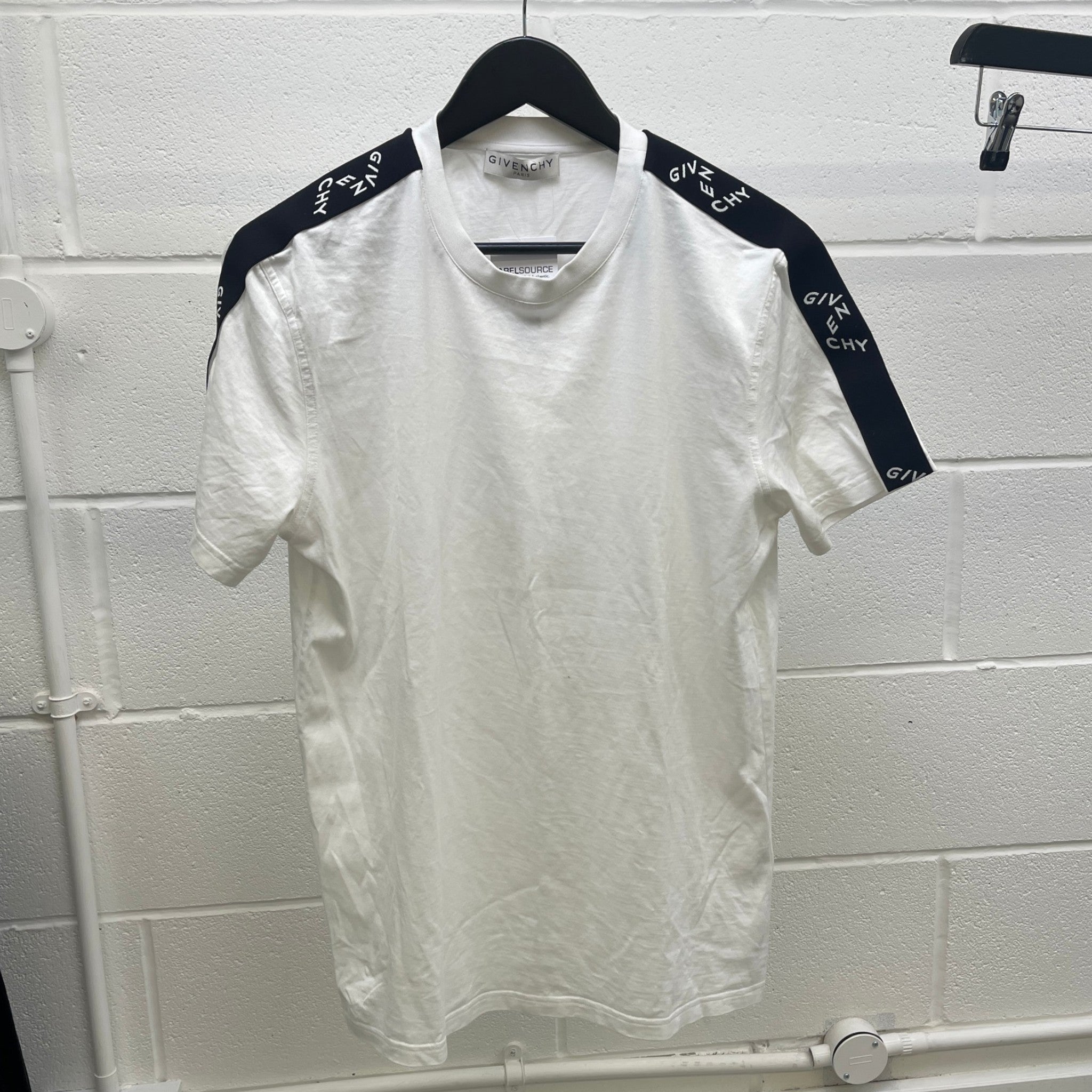 Men's Tape Logo T-Shirt White Size M
