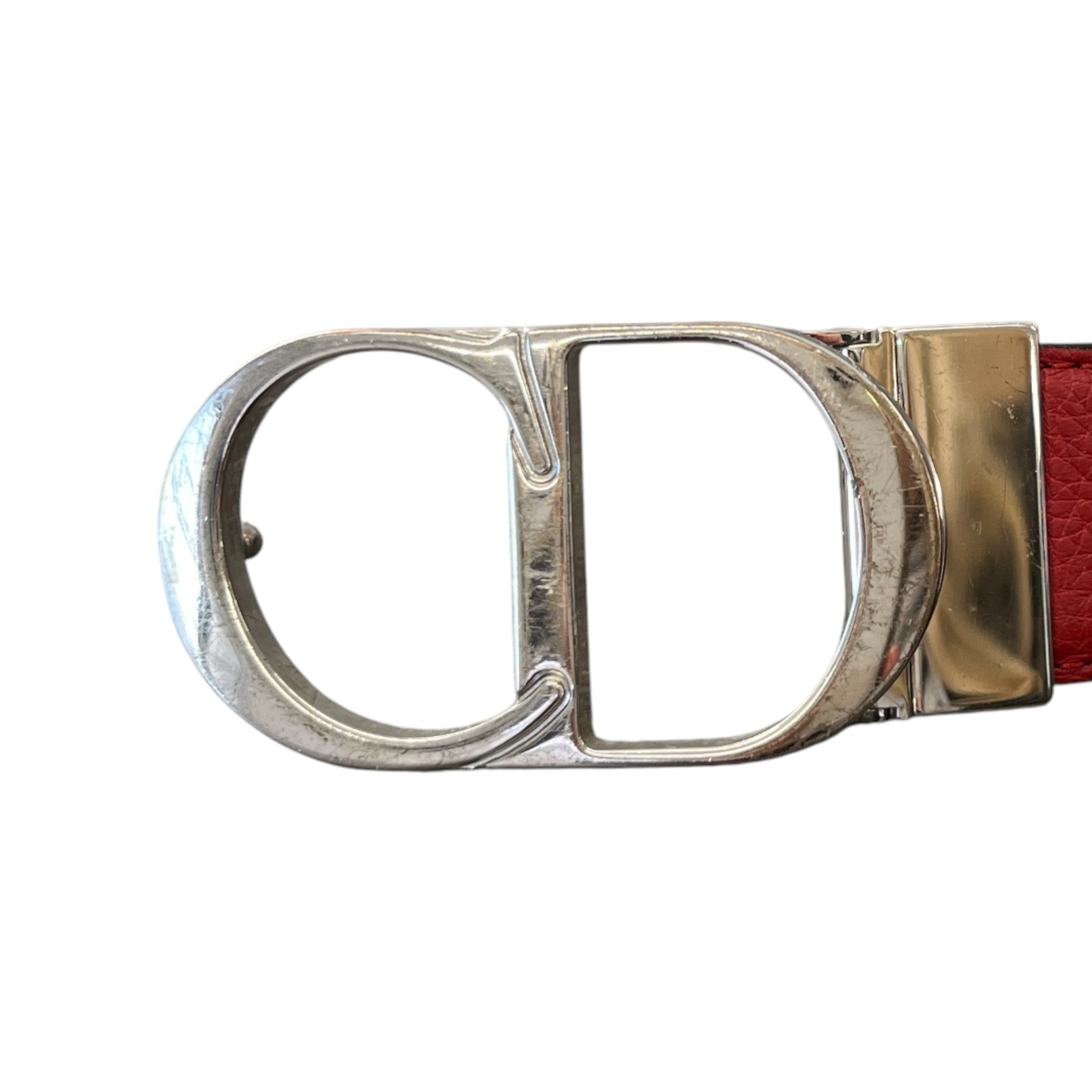 Men's Cd Logo Belt Red Size Waist 32"