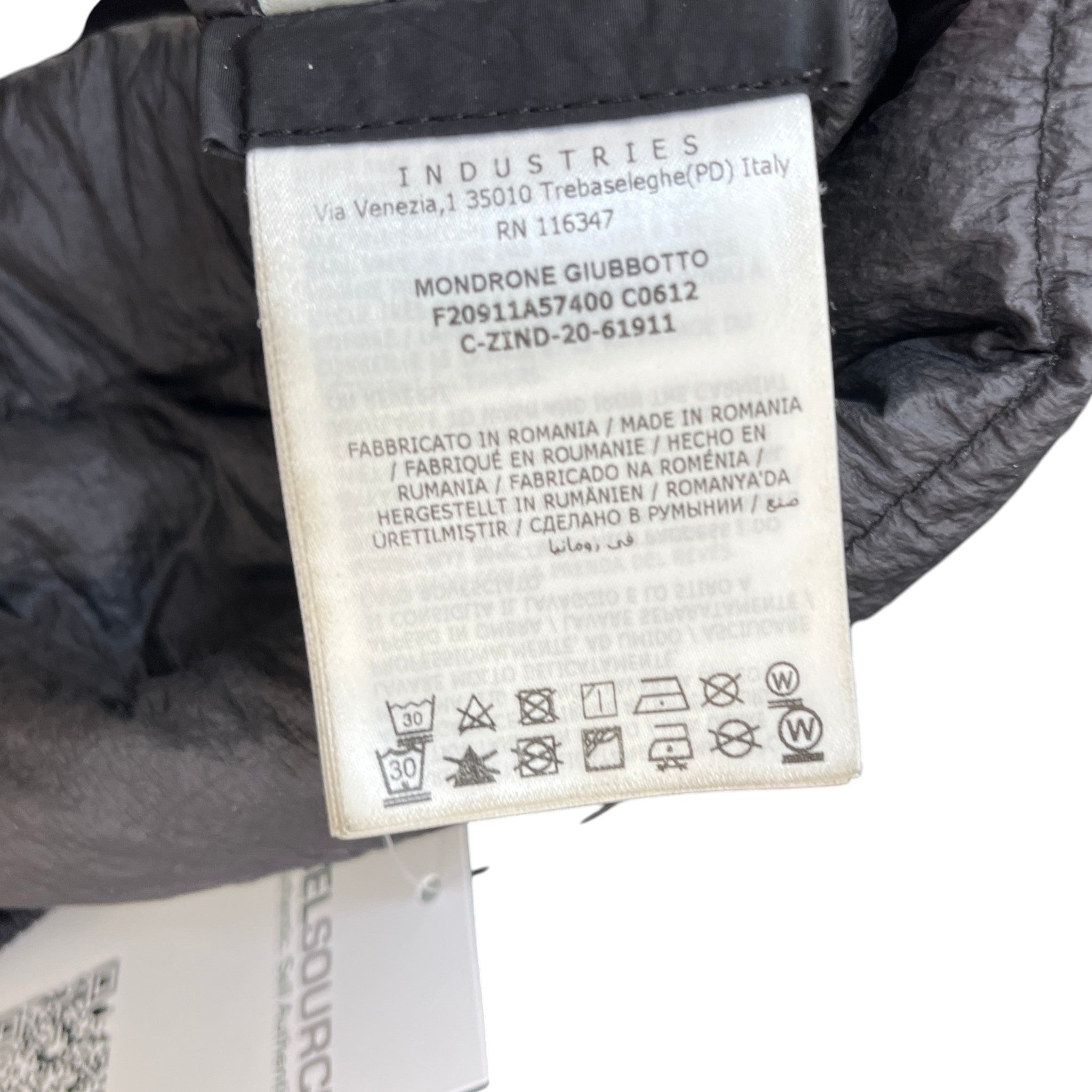 Men's Mondrone Down Jacket Black Size 2 / M
