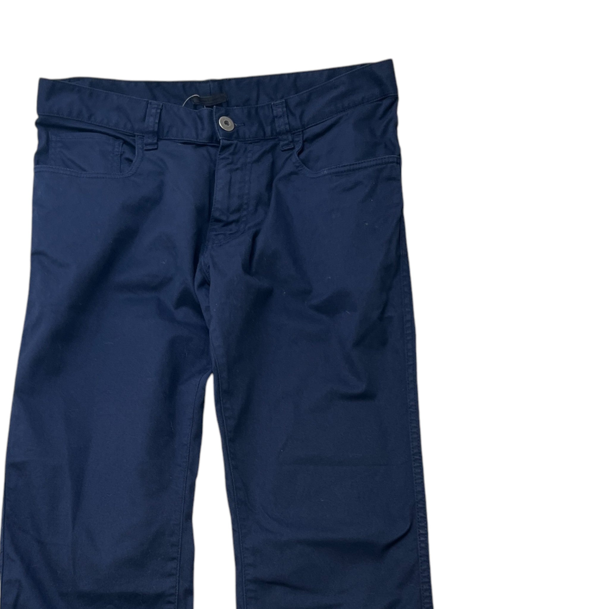 Men's Embroidered Logo Trousers Navy Size Waist 33"