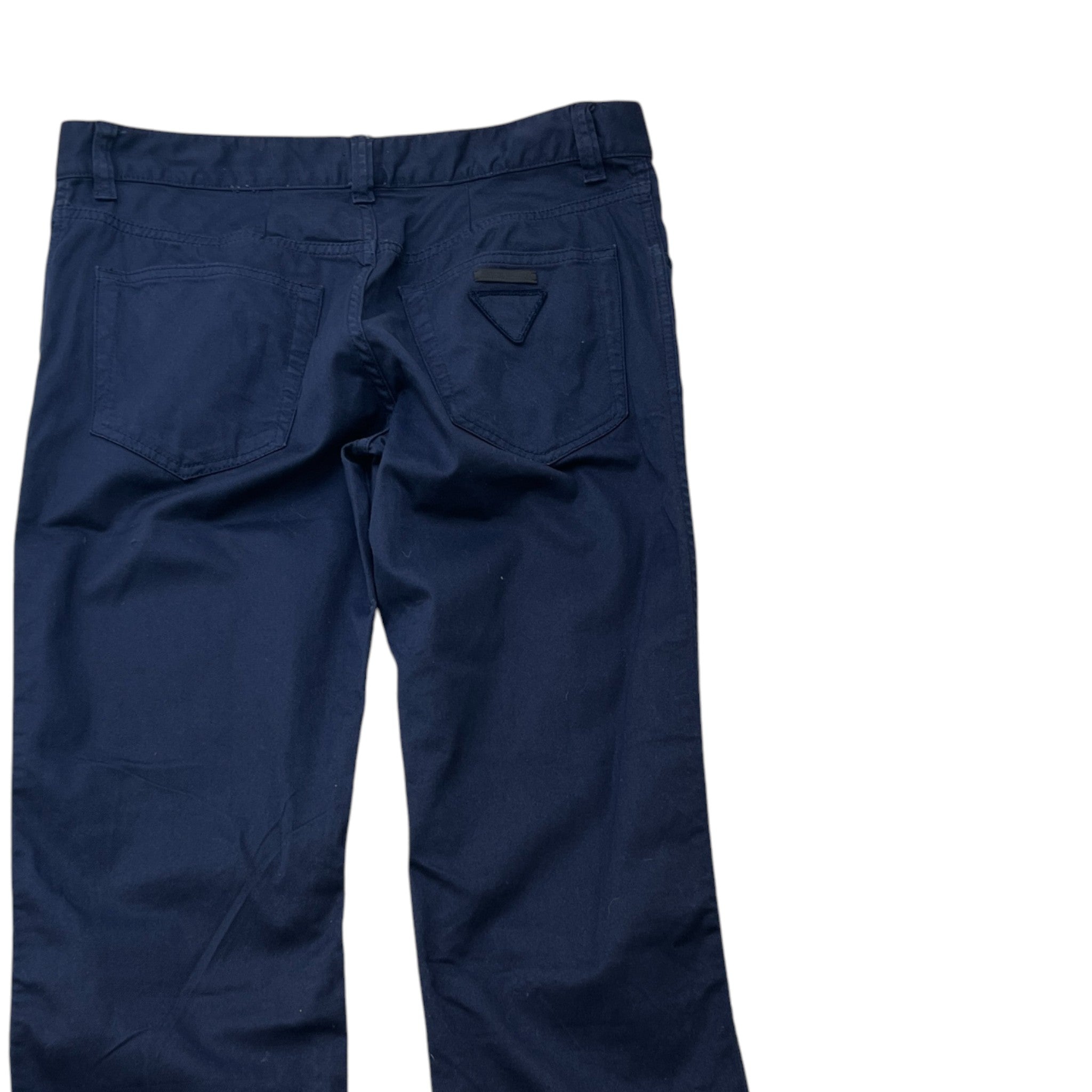 Men's Embroidered Logo Trousers Navy Size Waist 33"