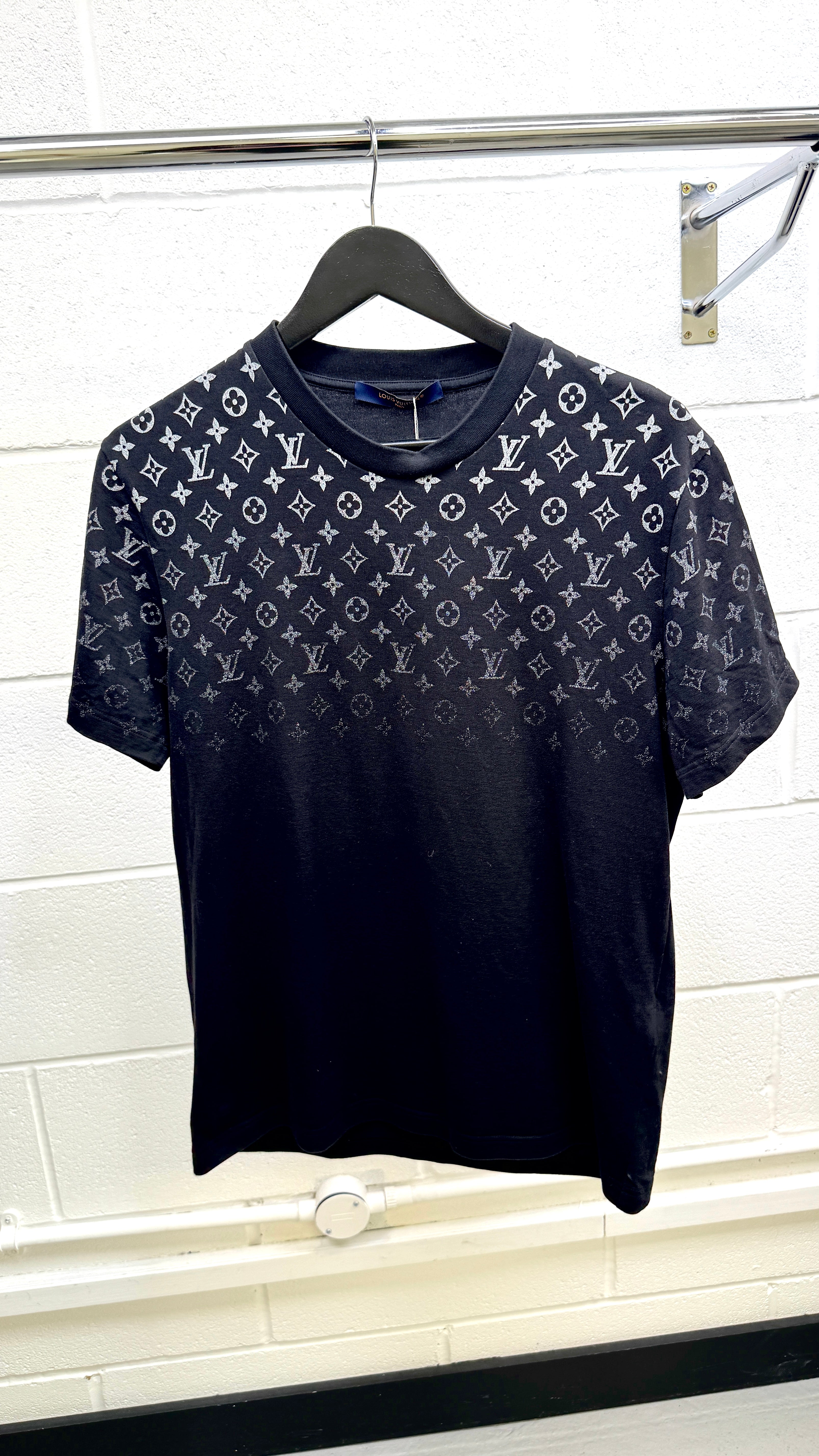 Men's Monogram Gradient T-Shirt Black Size M