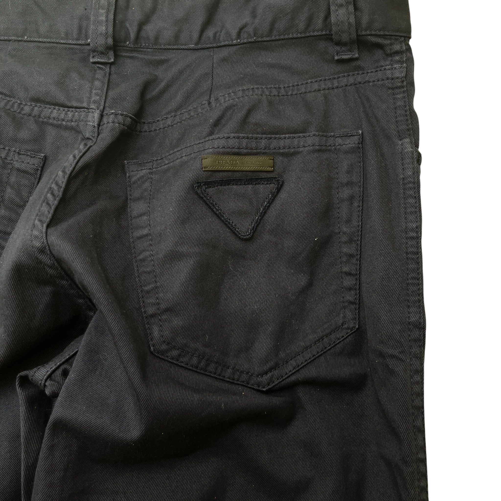 Men's Embroidered Logo Trousers Navy Size Waist 33"