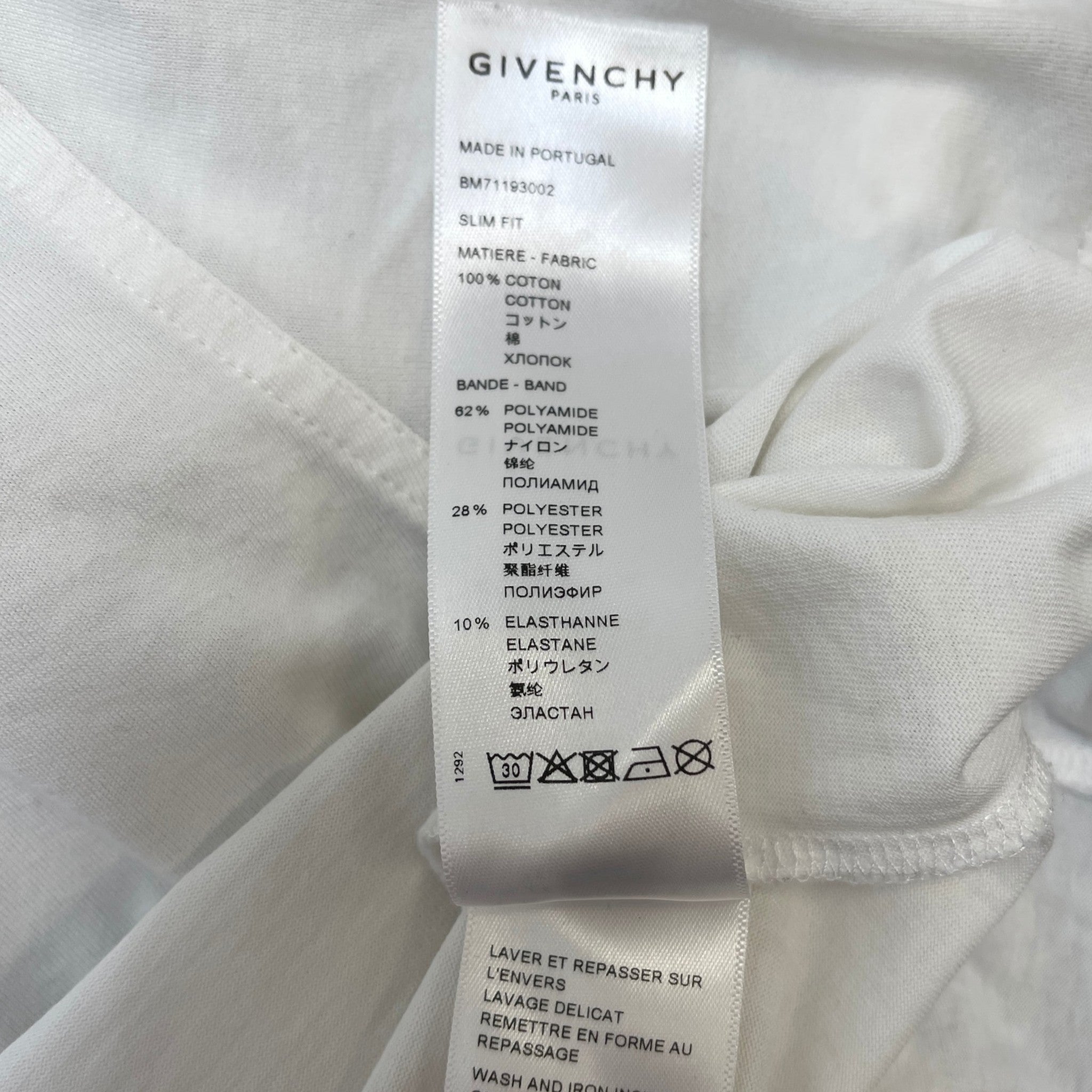 Men's Tape Logo T-Shirt White Size M