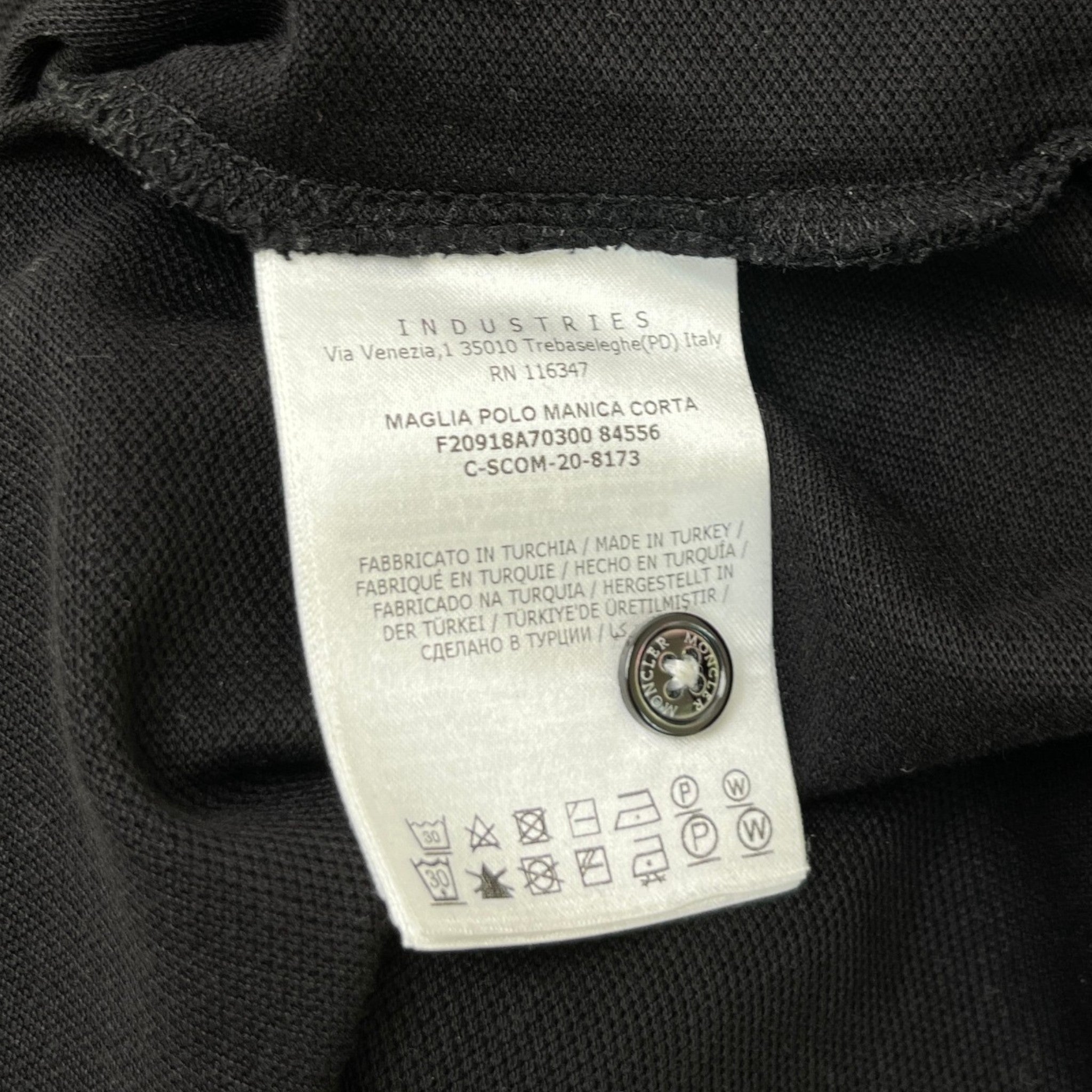 Men's Maglia Polo Shirt Black Size M