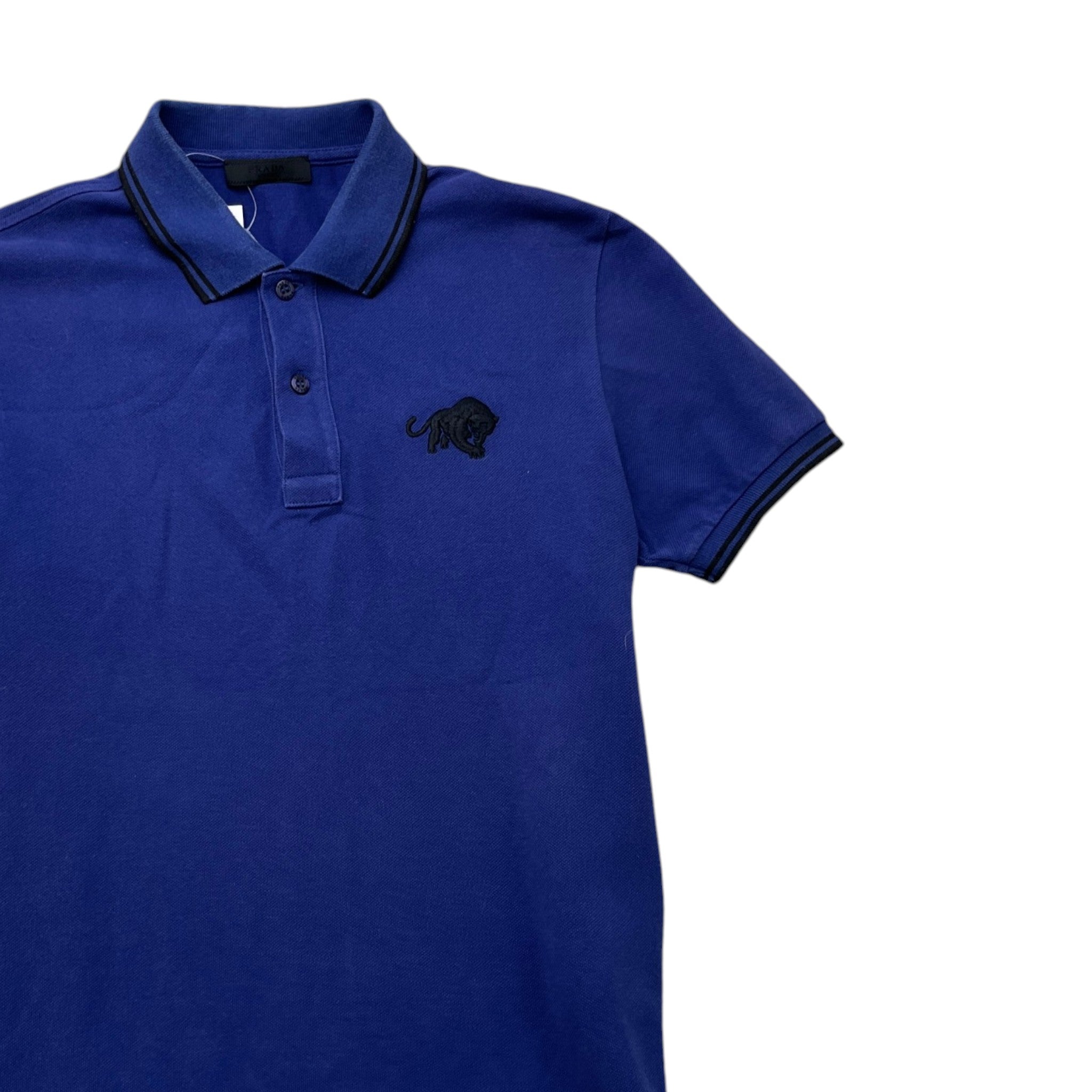 Men's Embroidered Logo Polo Shirt Navy Size S
