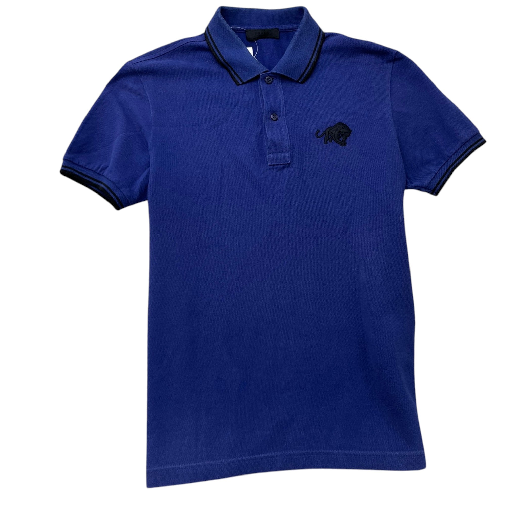 Men's Embroidered Logo Polo Shirt Navy Size S