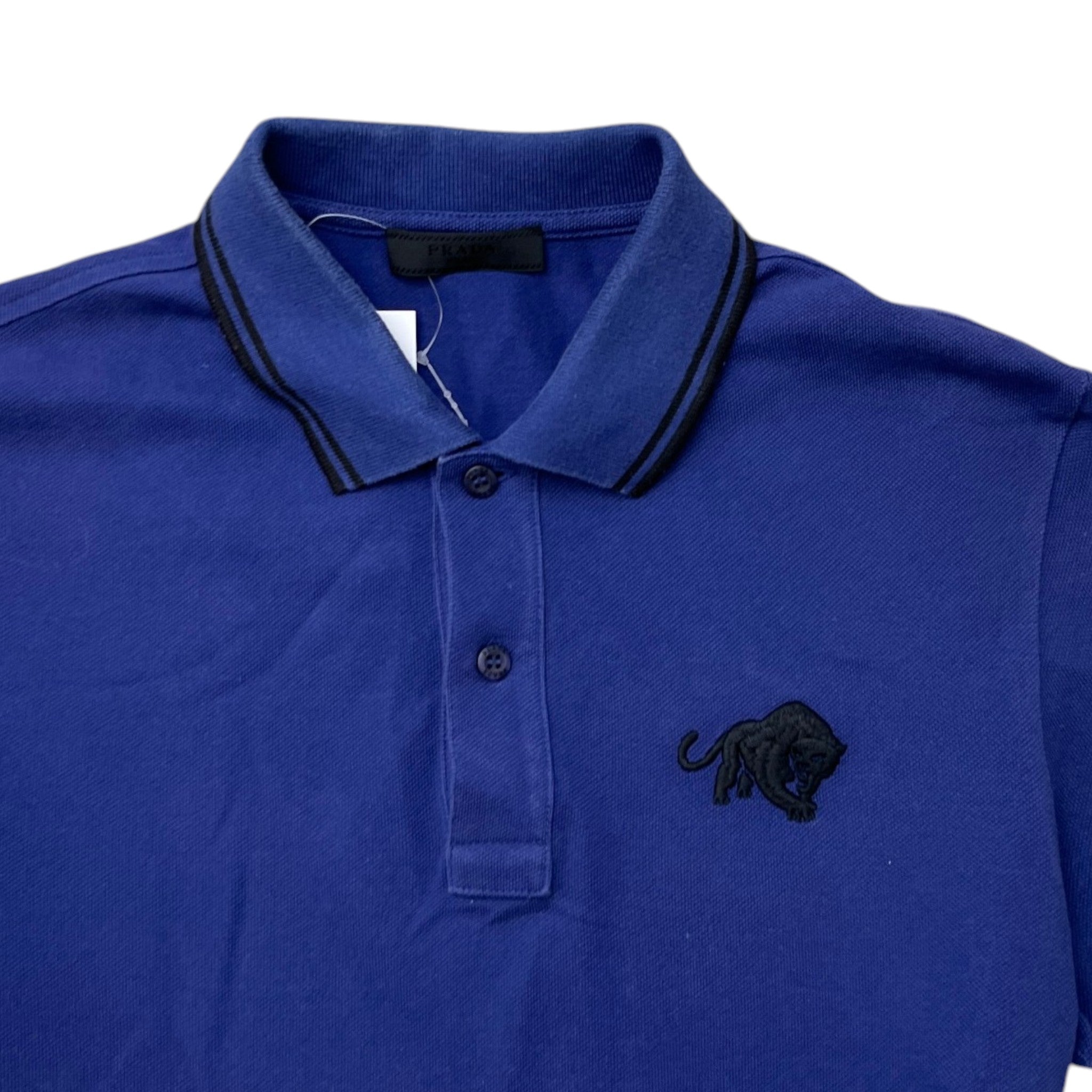 Men's Embroidered Logo Polo Shirt Navy Size S