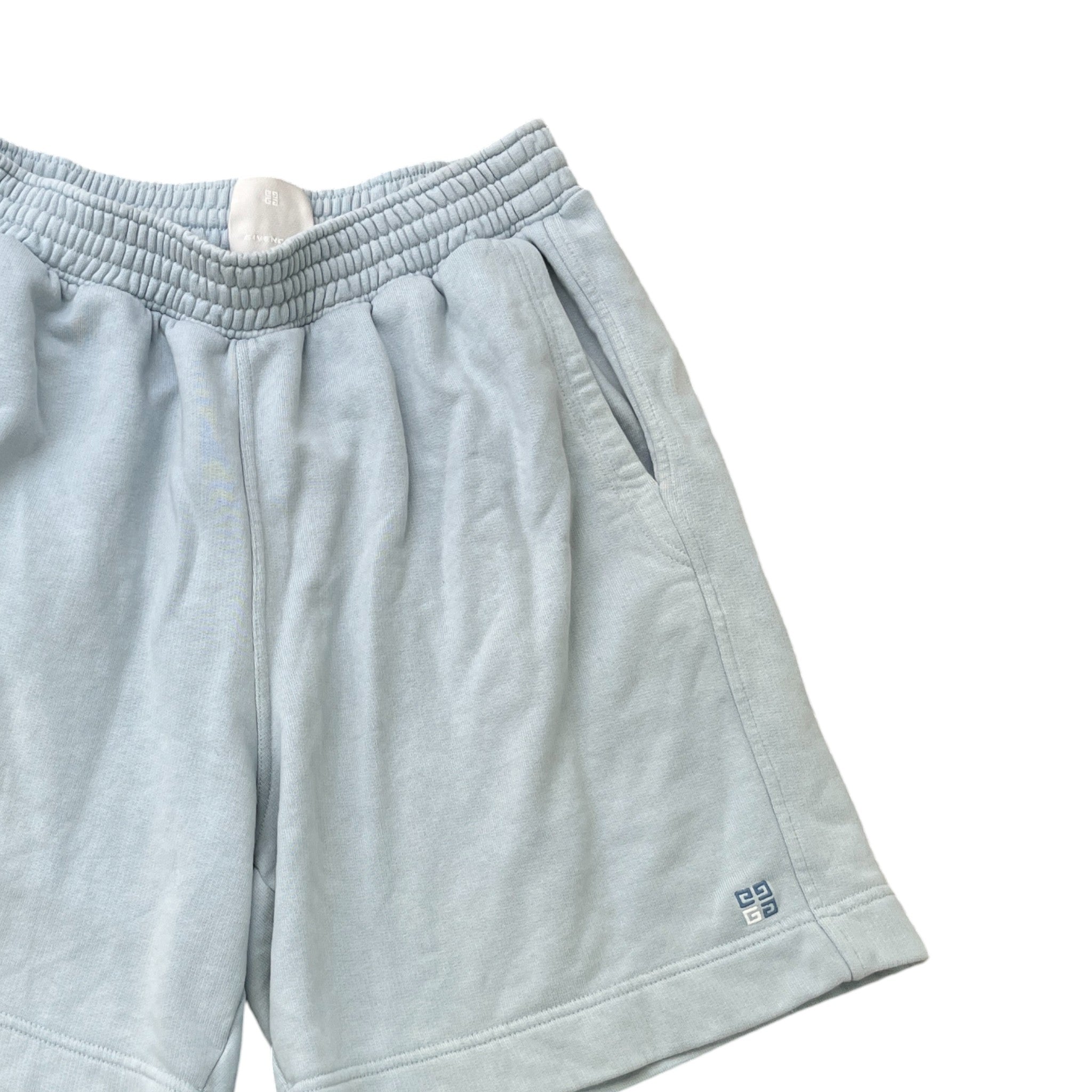 Men's Embroidered Logo Shorts Blue Size L