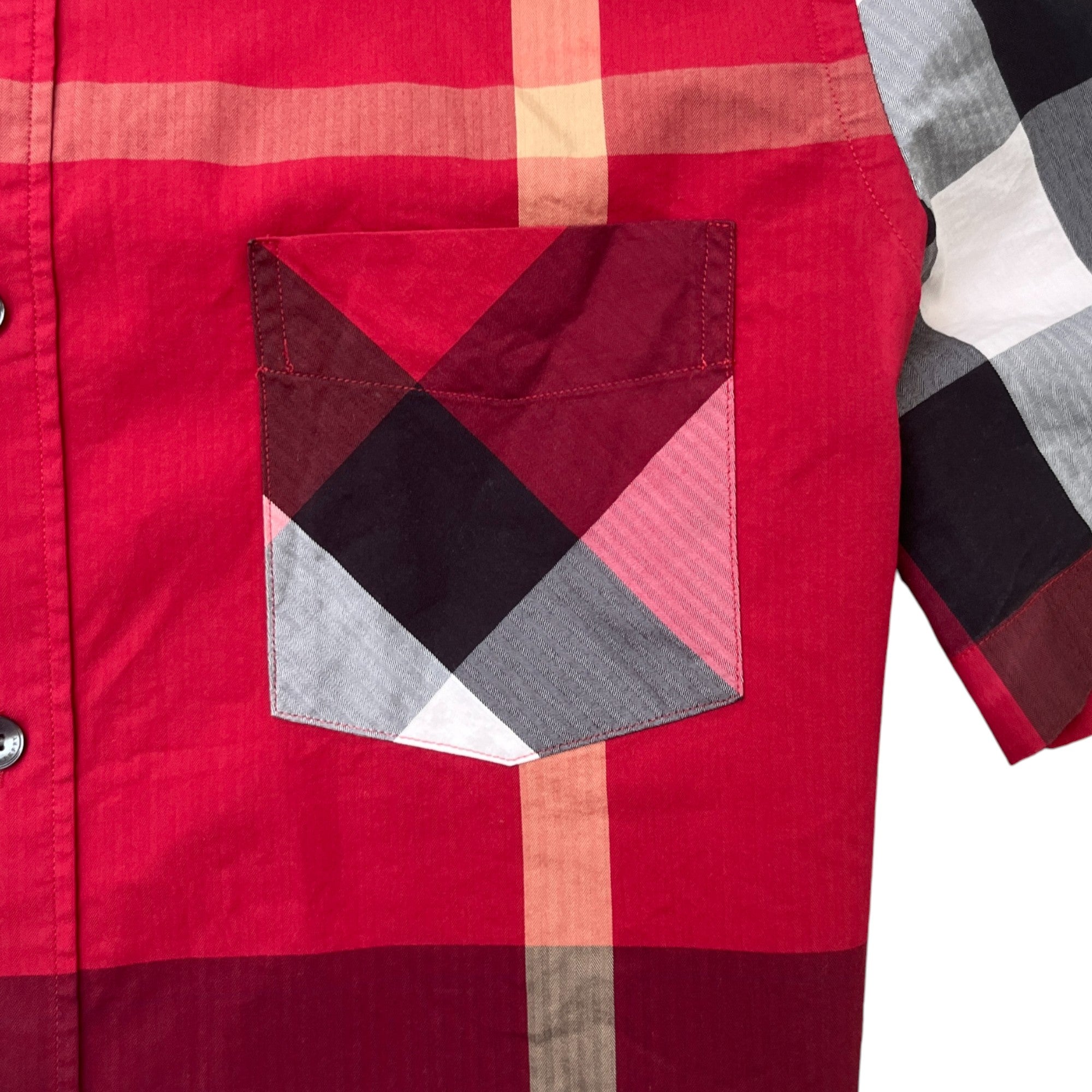 Men's Checkered Shirt Red Size M