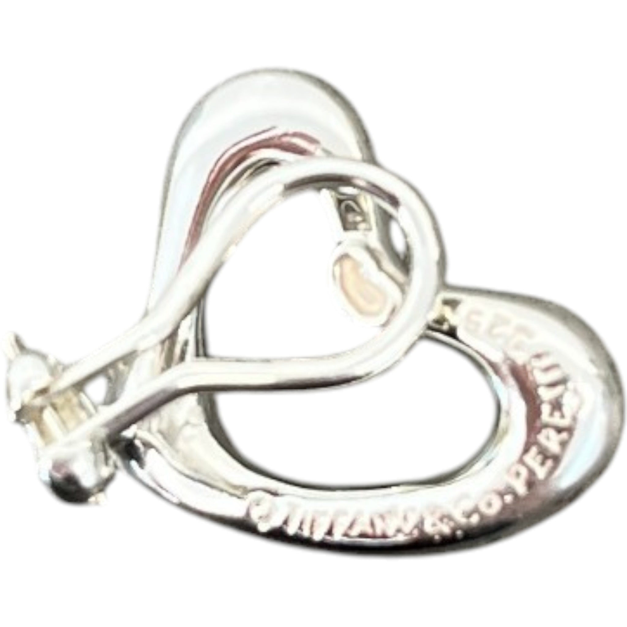 Women's Elsa Peretti Heart Clip On Earrings Silver