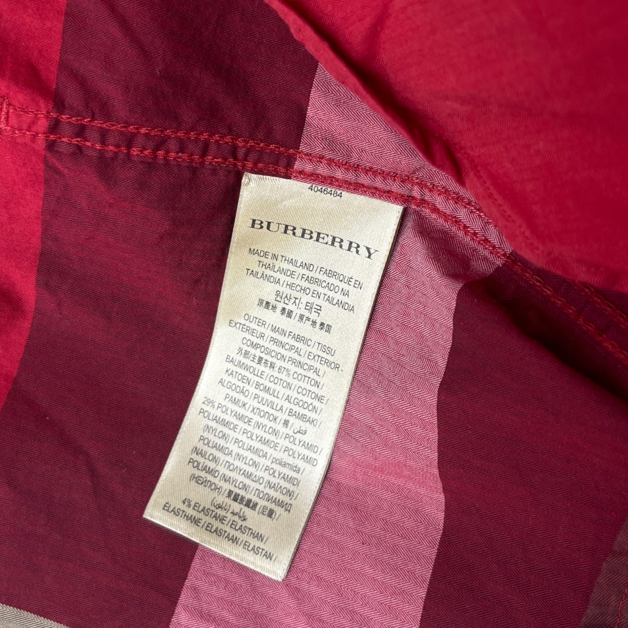 Men's Checkered Shirt Red Size M