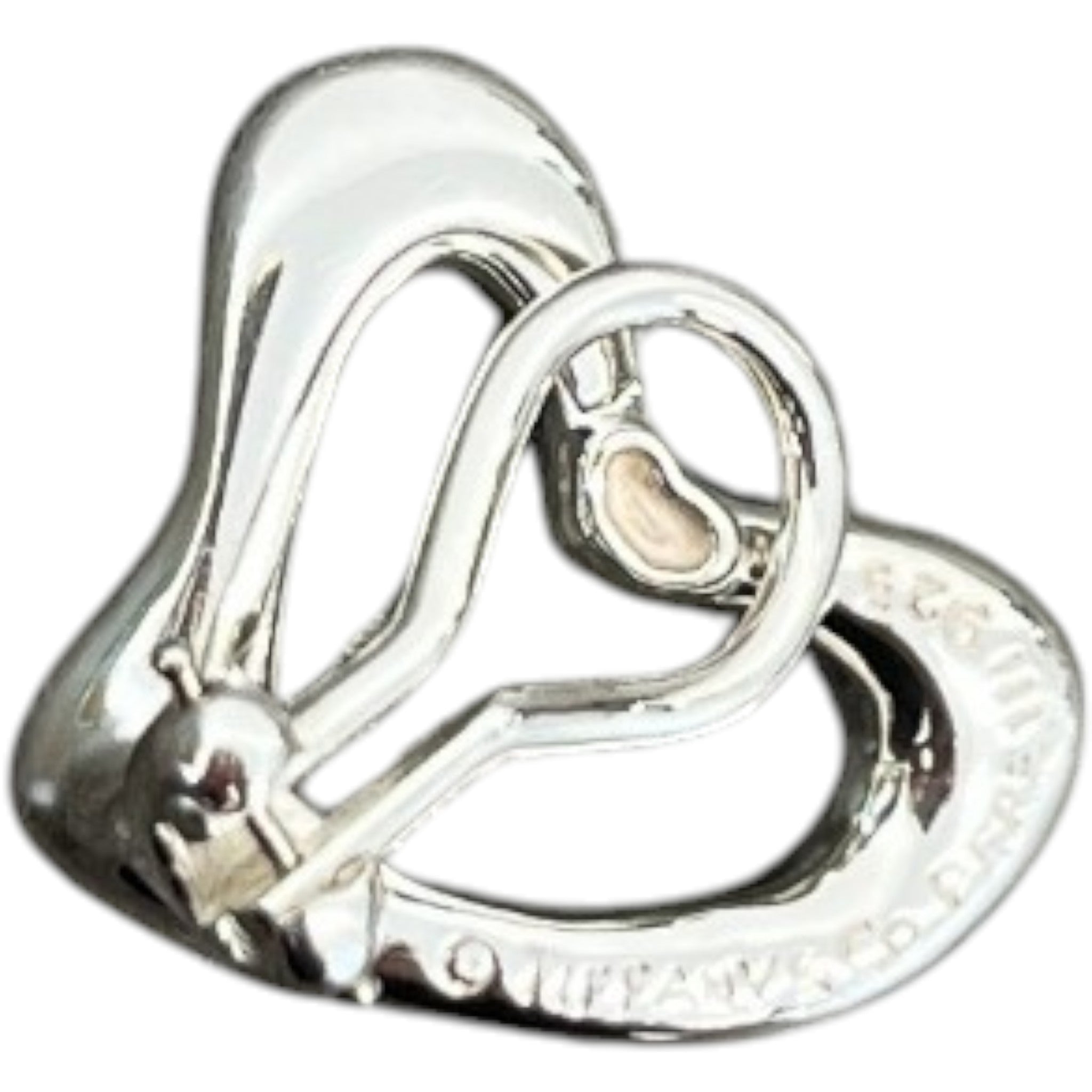 Women's Elsa Peretti Heart Clip On Earrings Silver