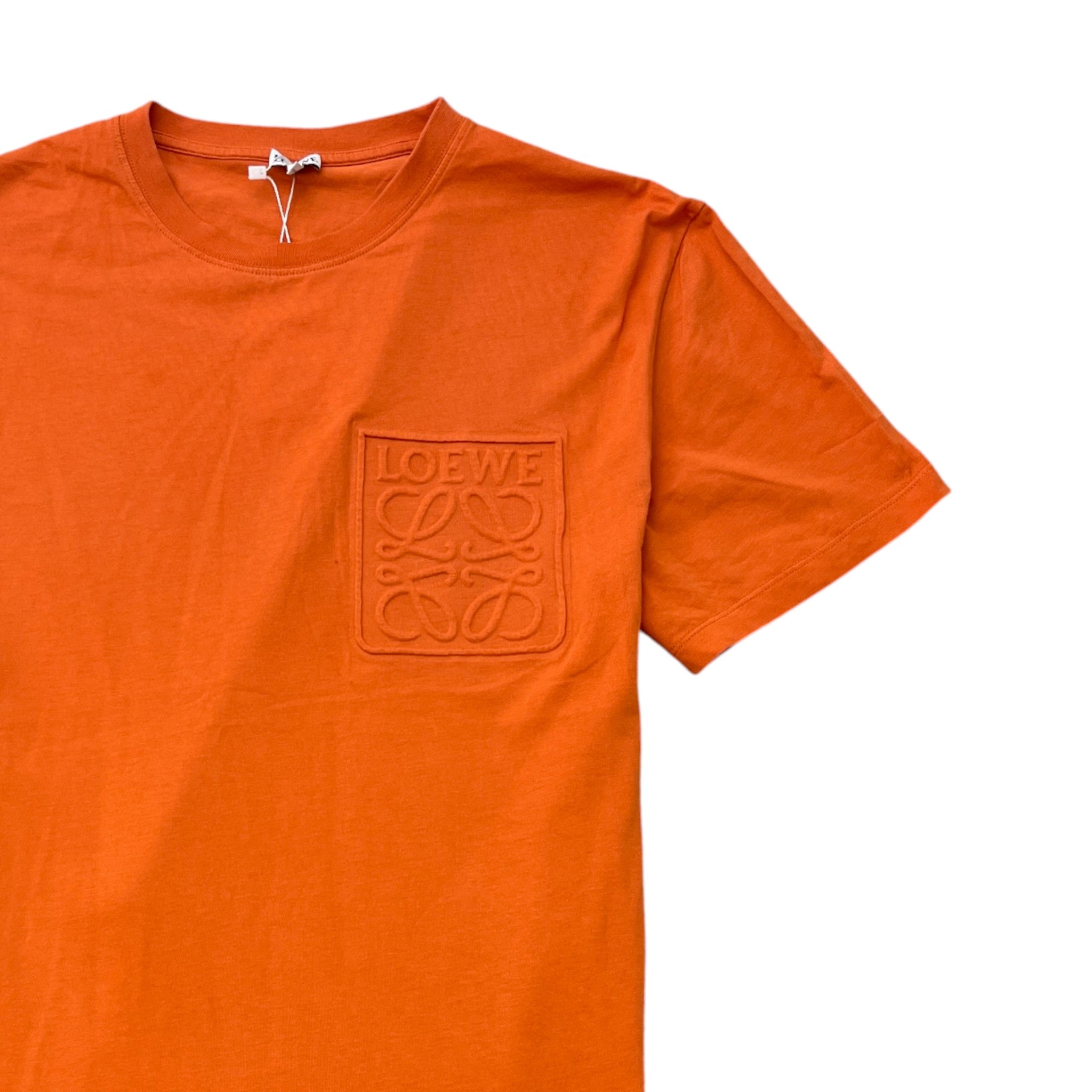 Men's Debossed Anagram T-Shirt Orange Size S