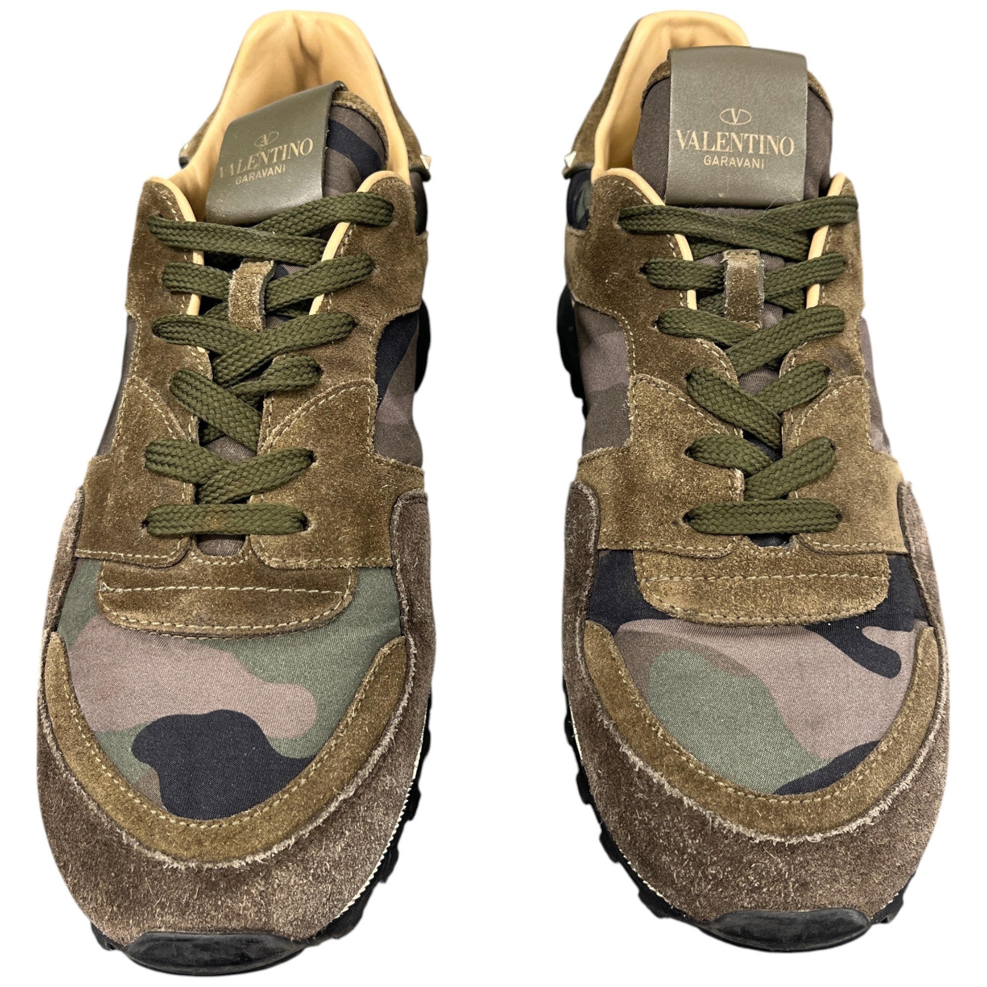 Men's Rockstud Camouflage Low Trainers Khaki Size EU 40 / UK 6