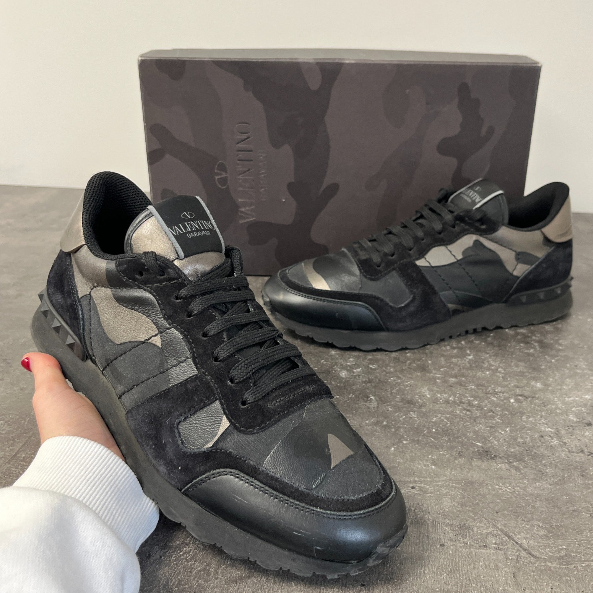 Men's Rock Runners Low Trainers Black Size EU 41 / UK 7