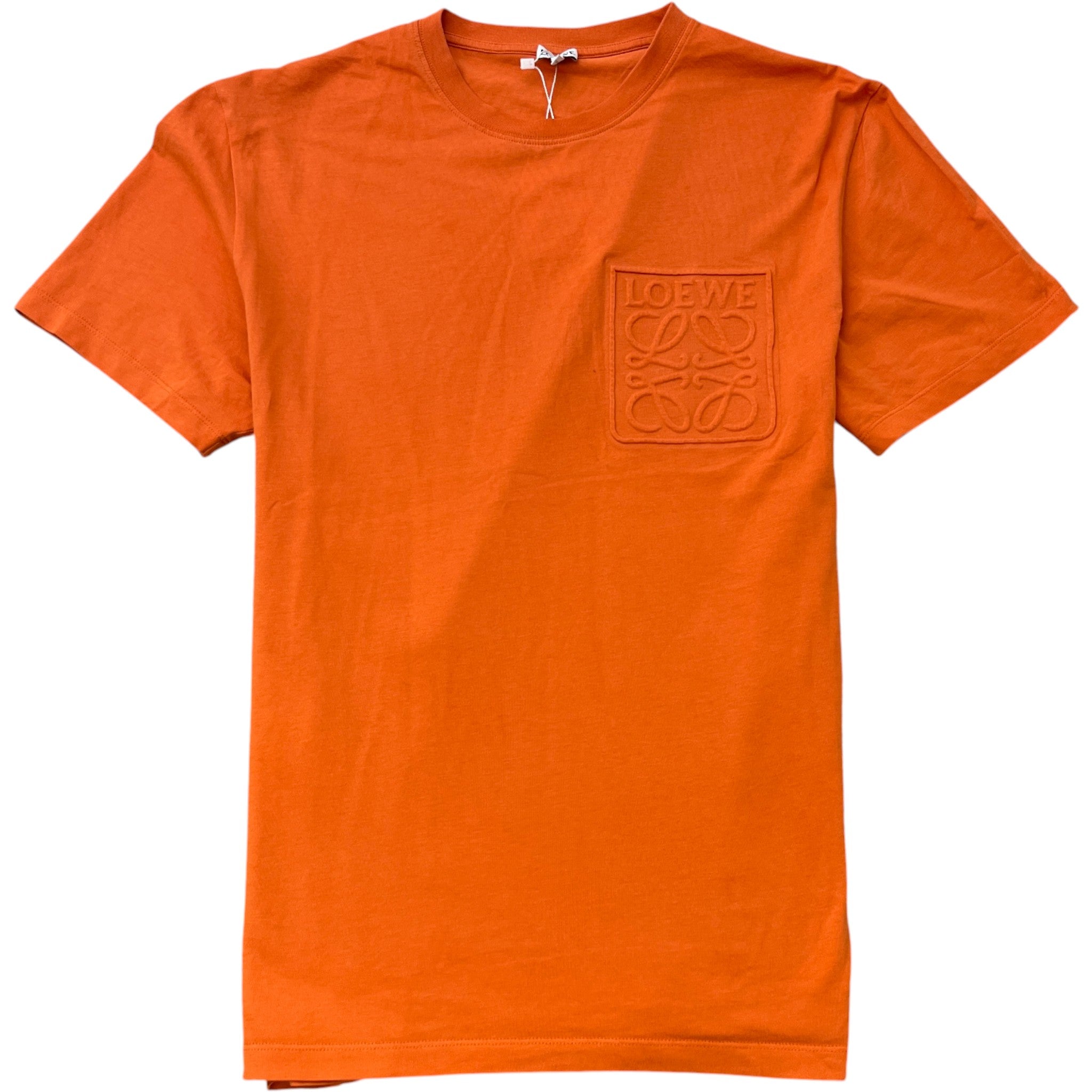 Men's Debossed Anagram T-Shirt Orange Size S