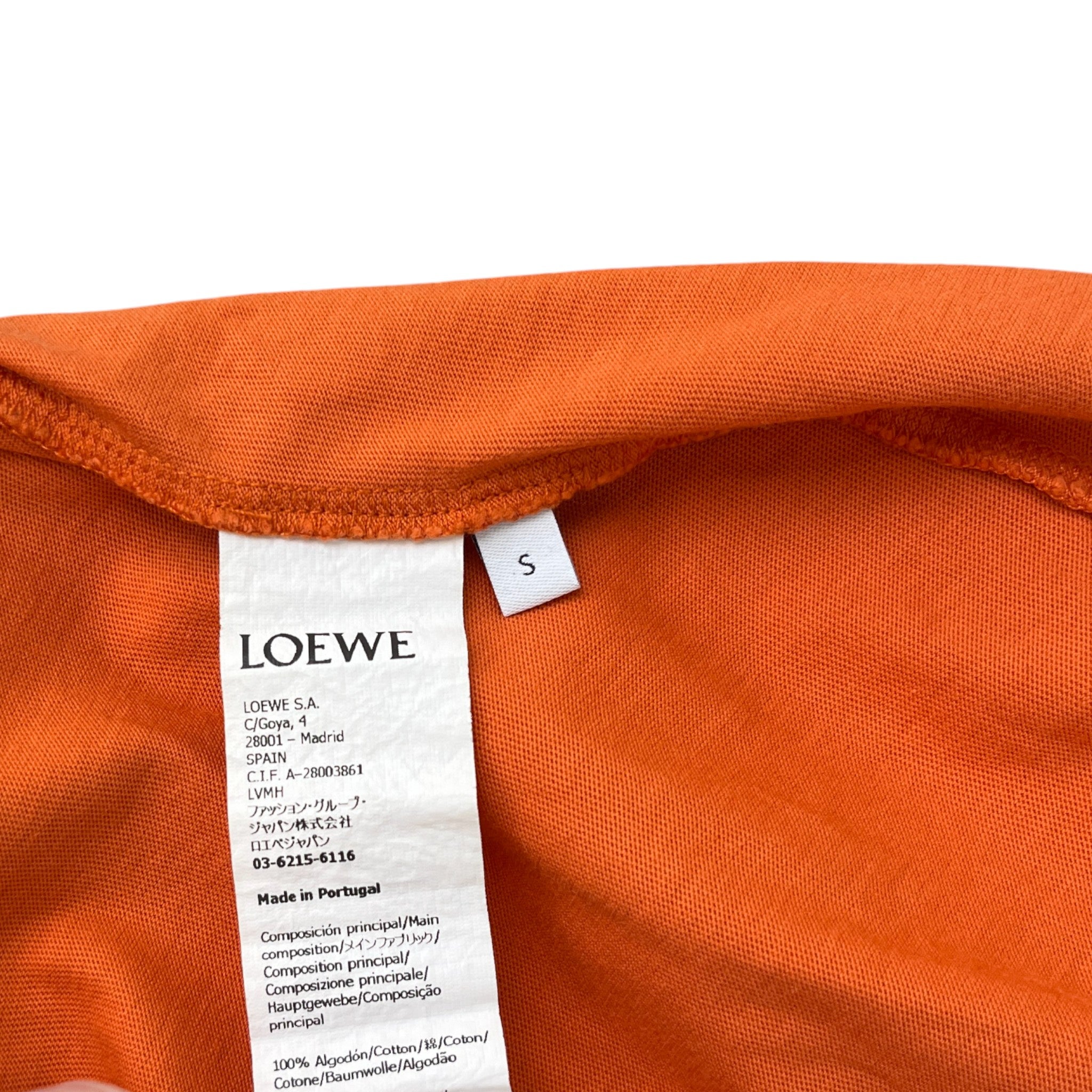 Men's Debossed Anagram T-Shirt Orange Size S