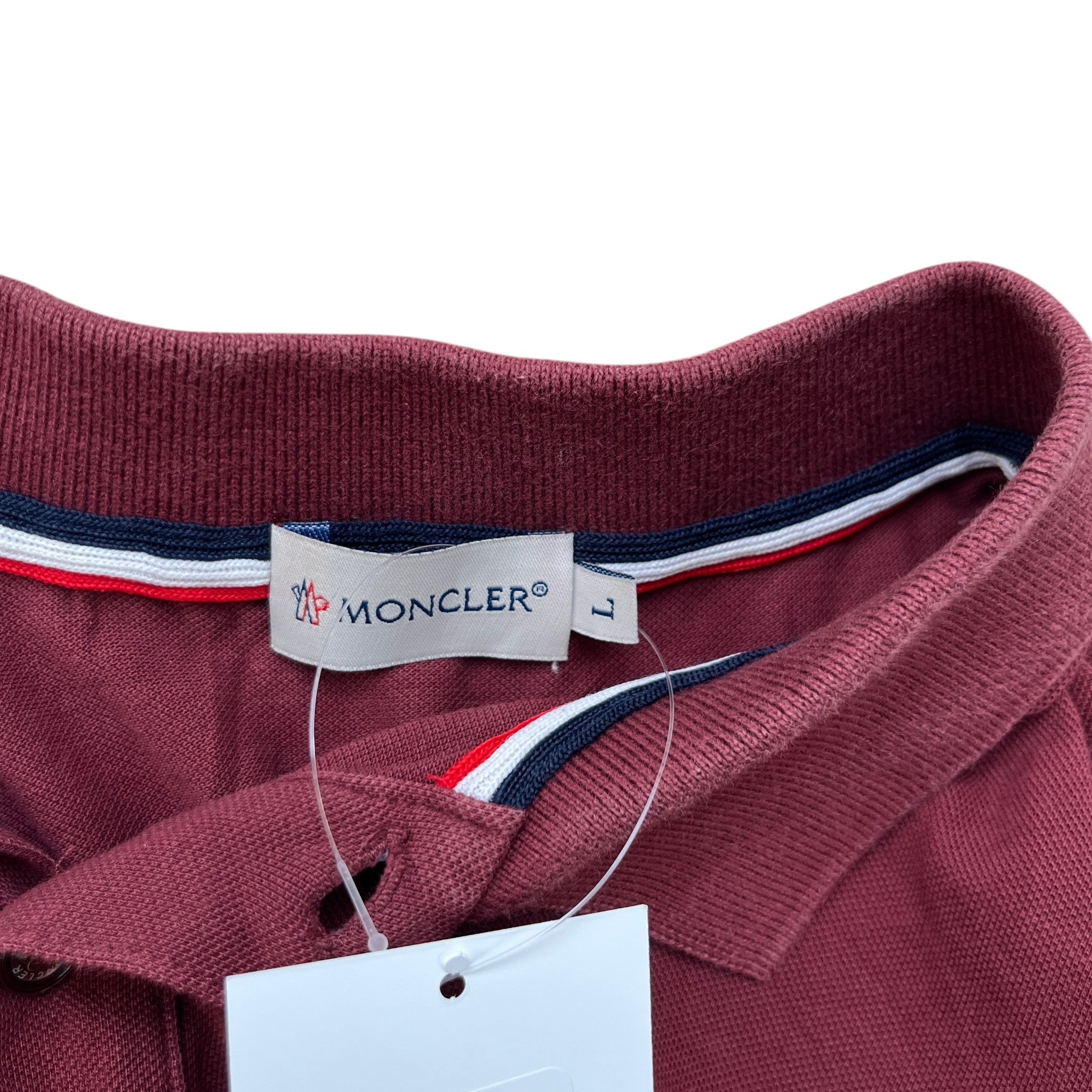 Men's Maglia Polo Shirt Burgundy Size L