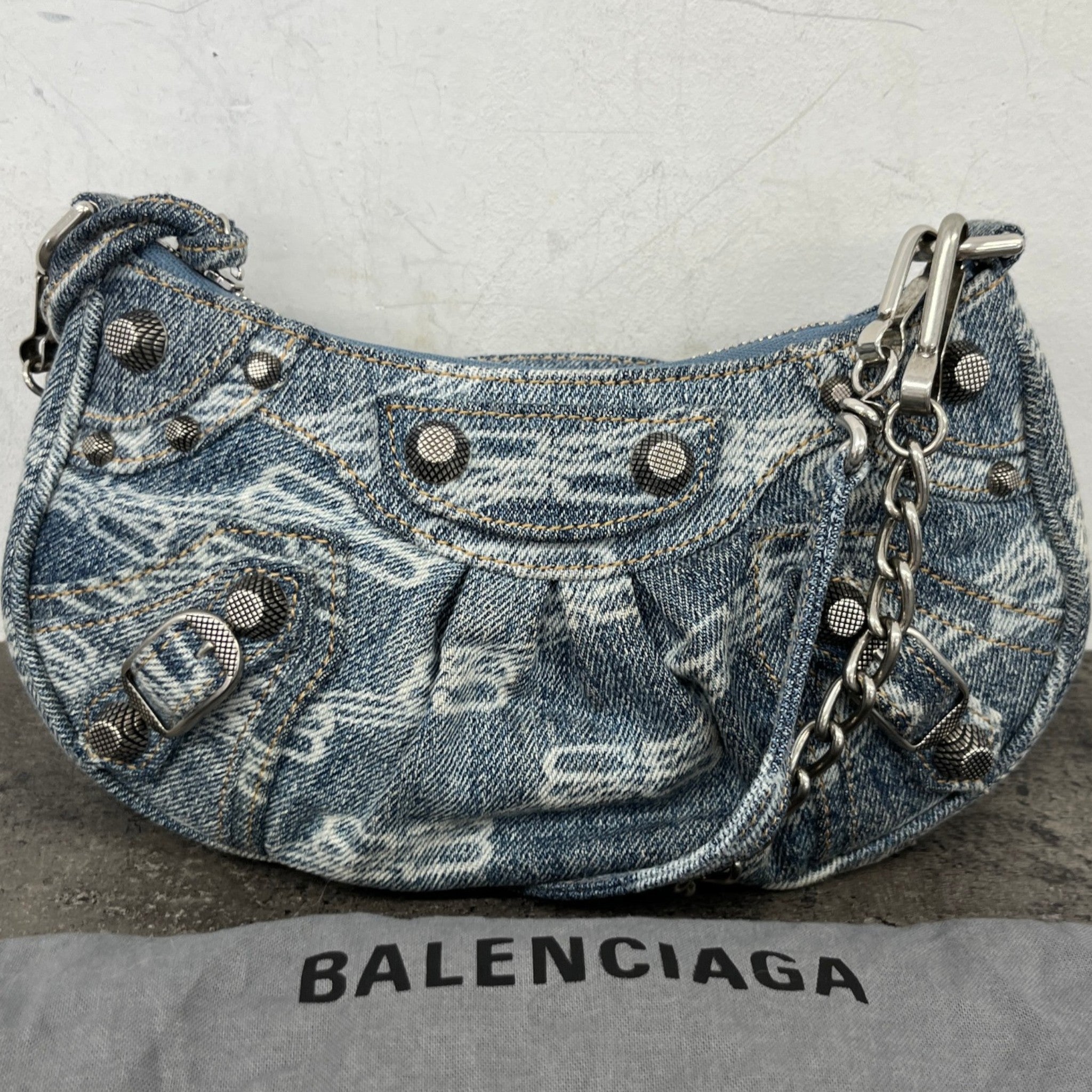 Women's Le Cagole Mini Denim Bag Blue