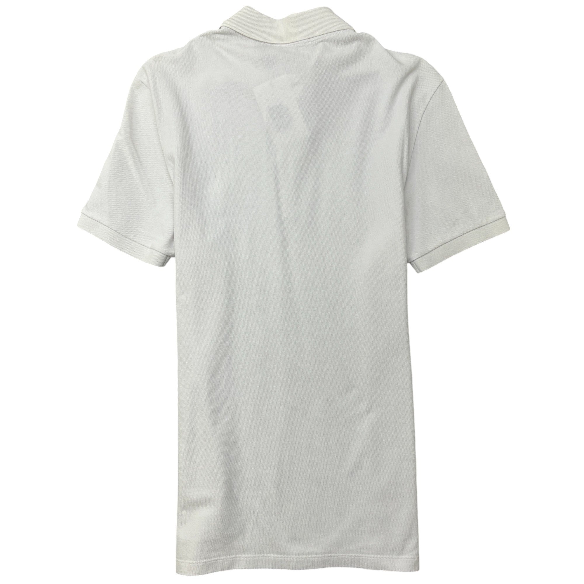 Men's Embroidered Logo Polo Shirt White Size M