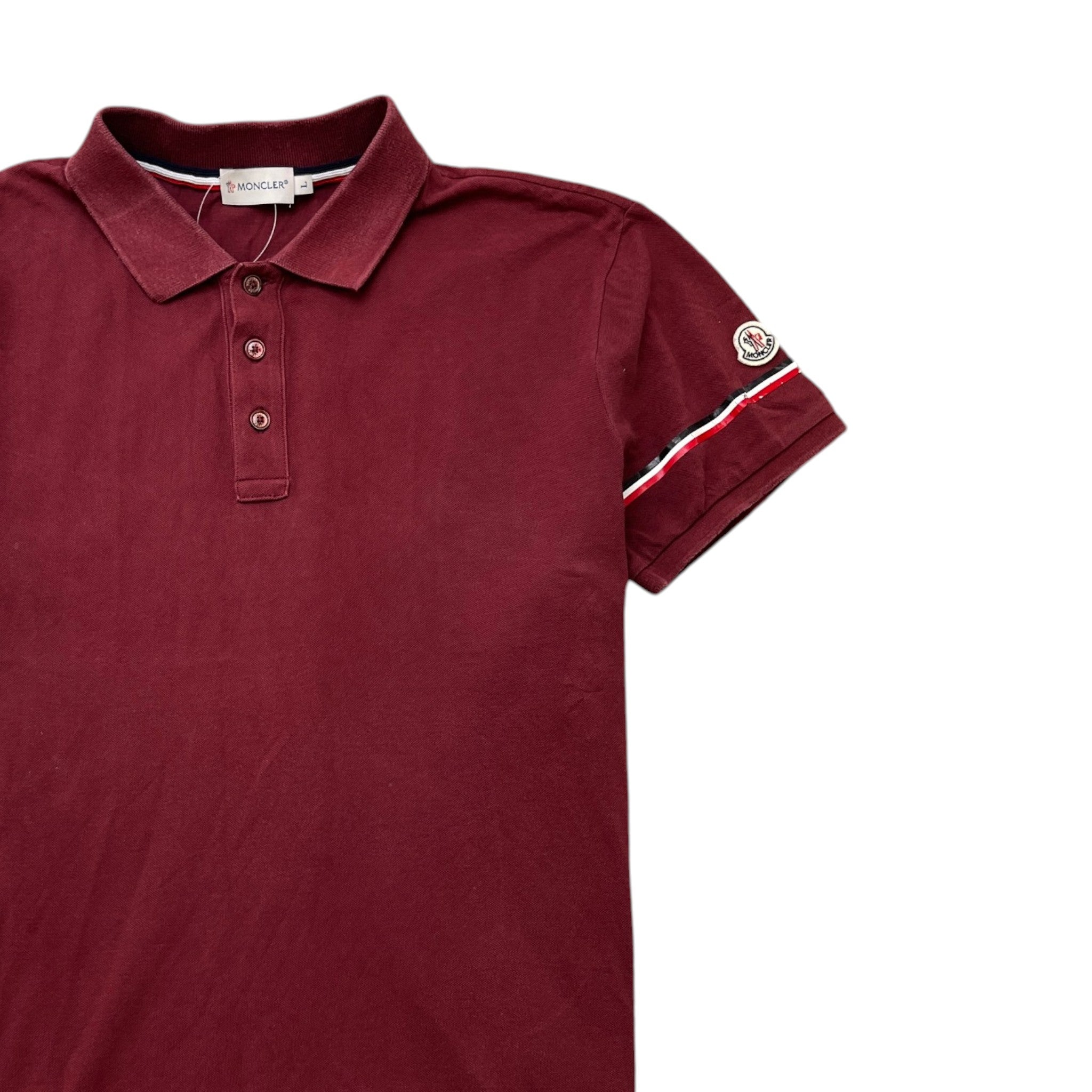 Men's Maglia Polo Shirt Burgundy Size L