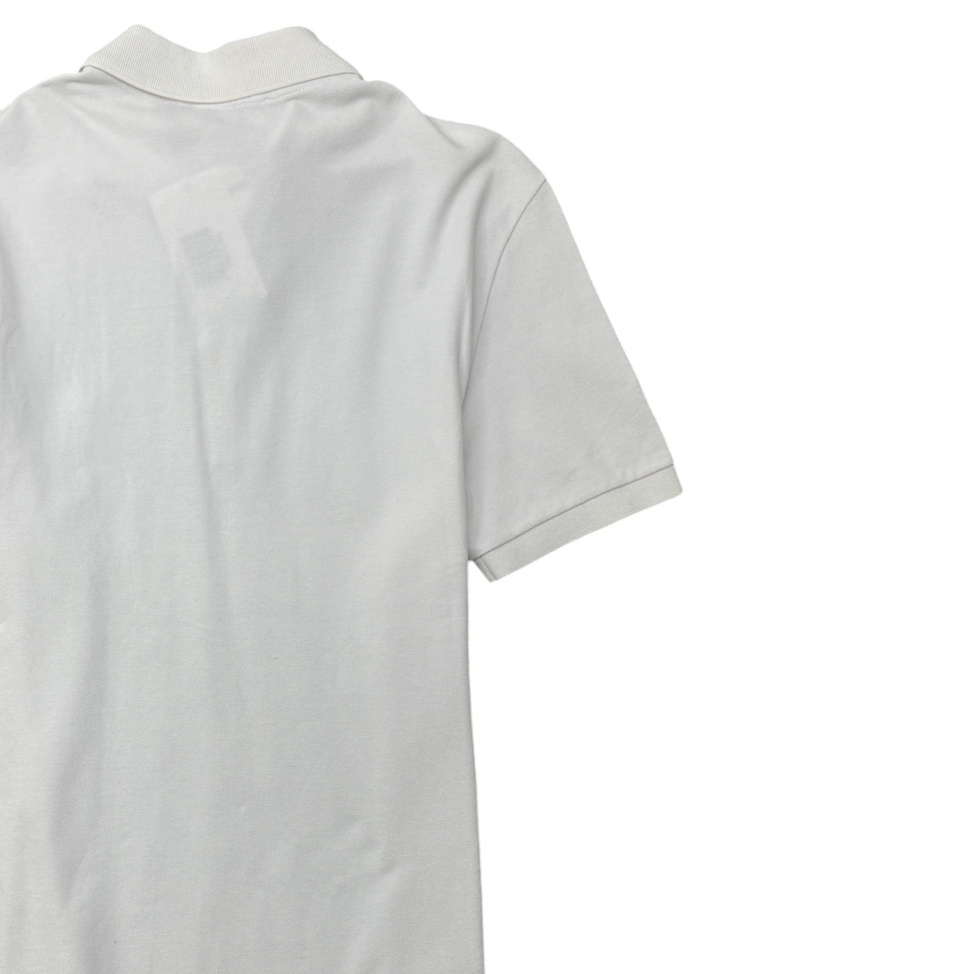 Men's Embroidered Logo Polo Shirt White Size M