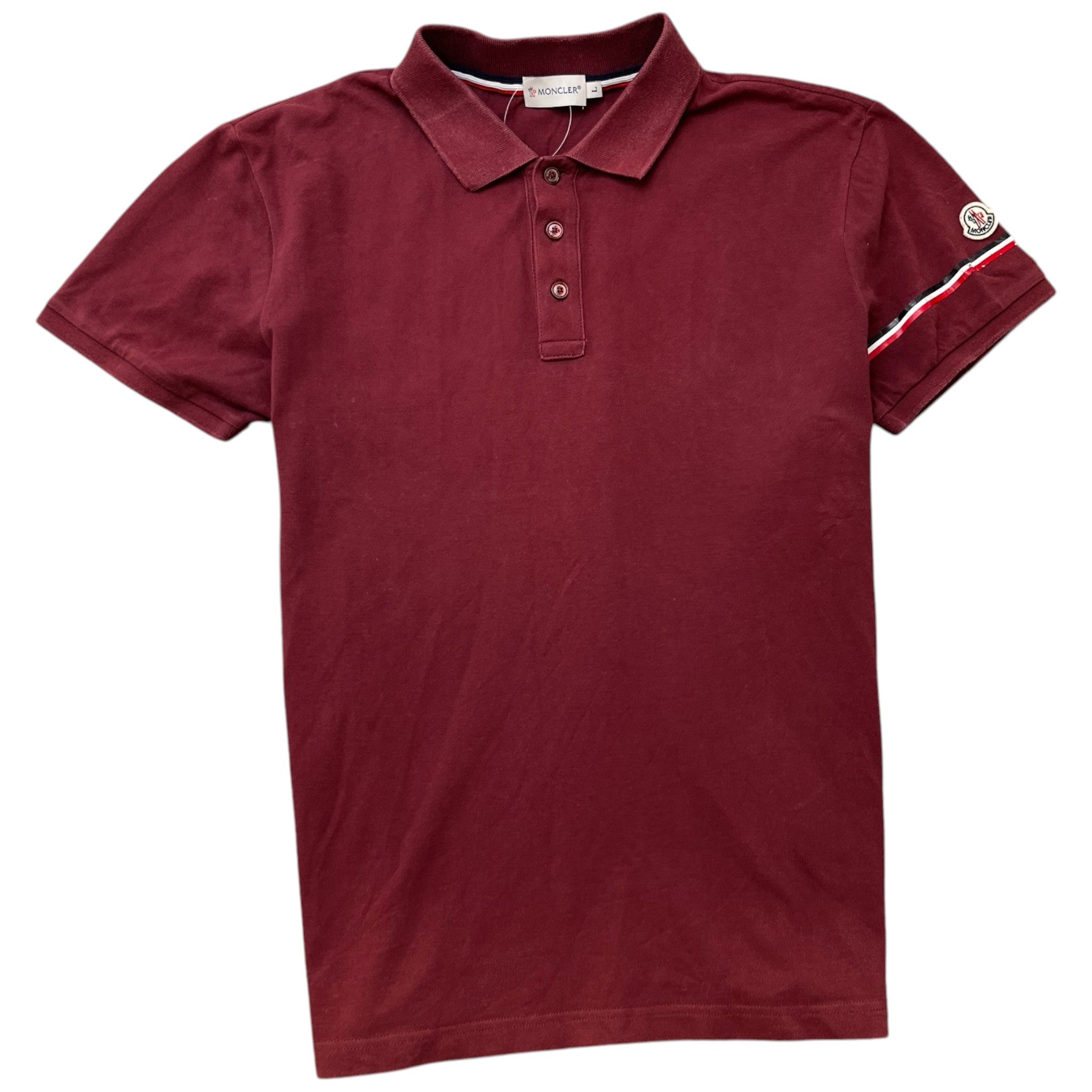 Men's Maglia Polo Shirt Burgundy Size L