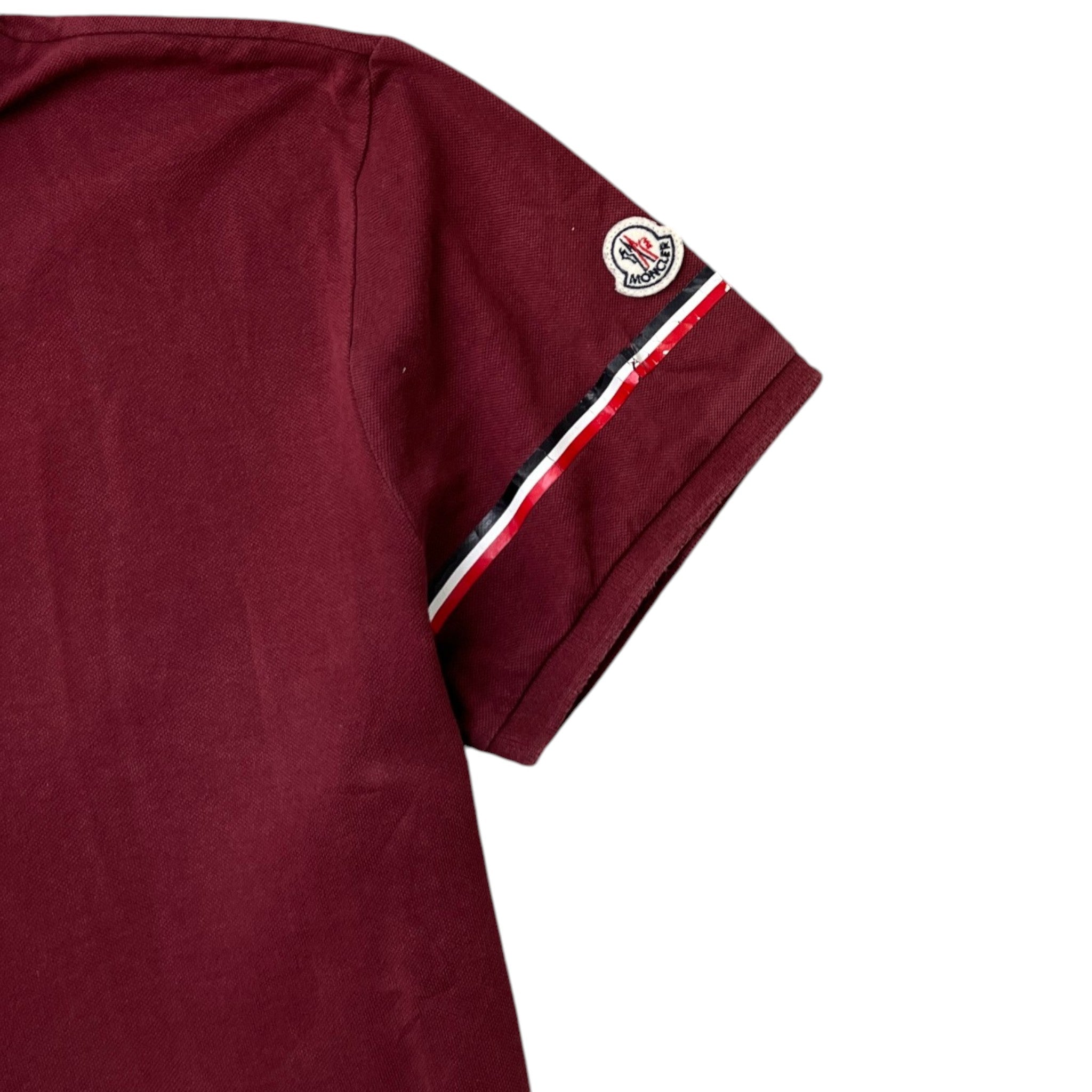 Men's Maglia Polo Shirt Burgundy Size L