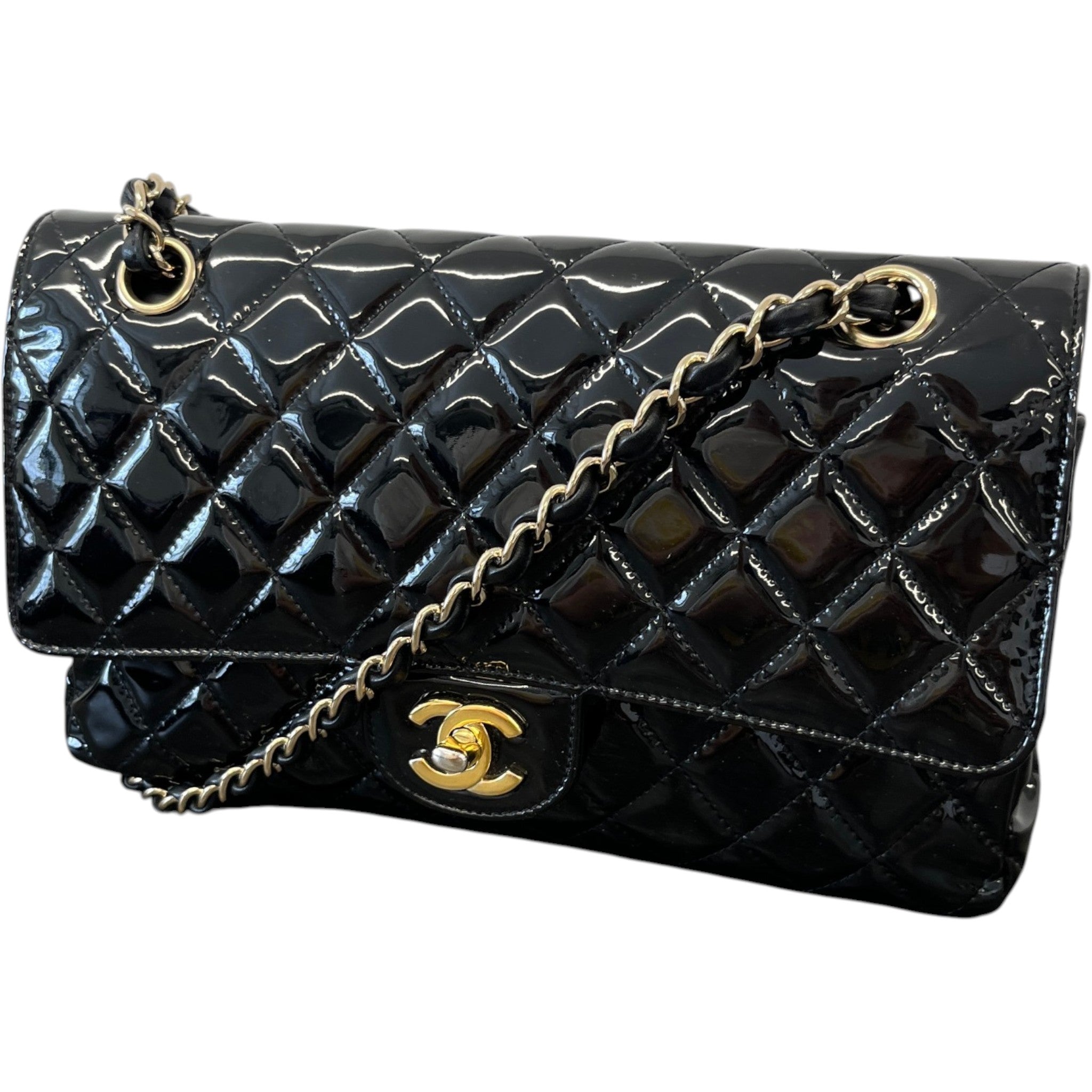Women's Medium Classic Double Flap Bag Black