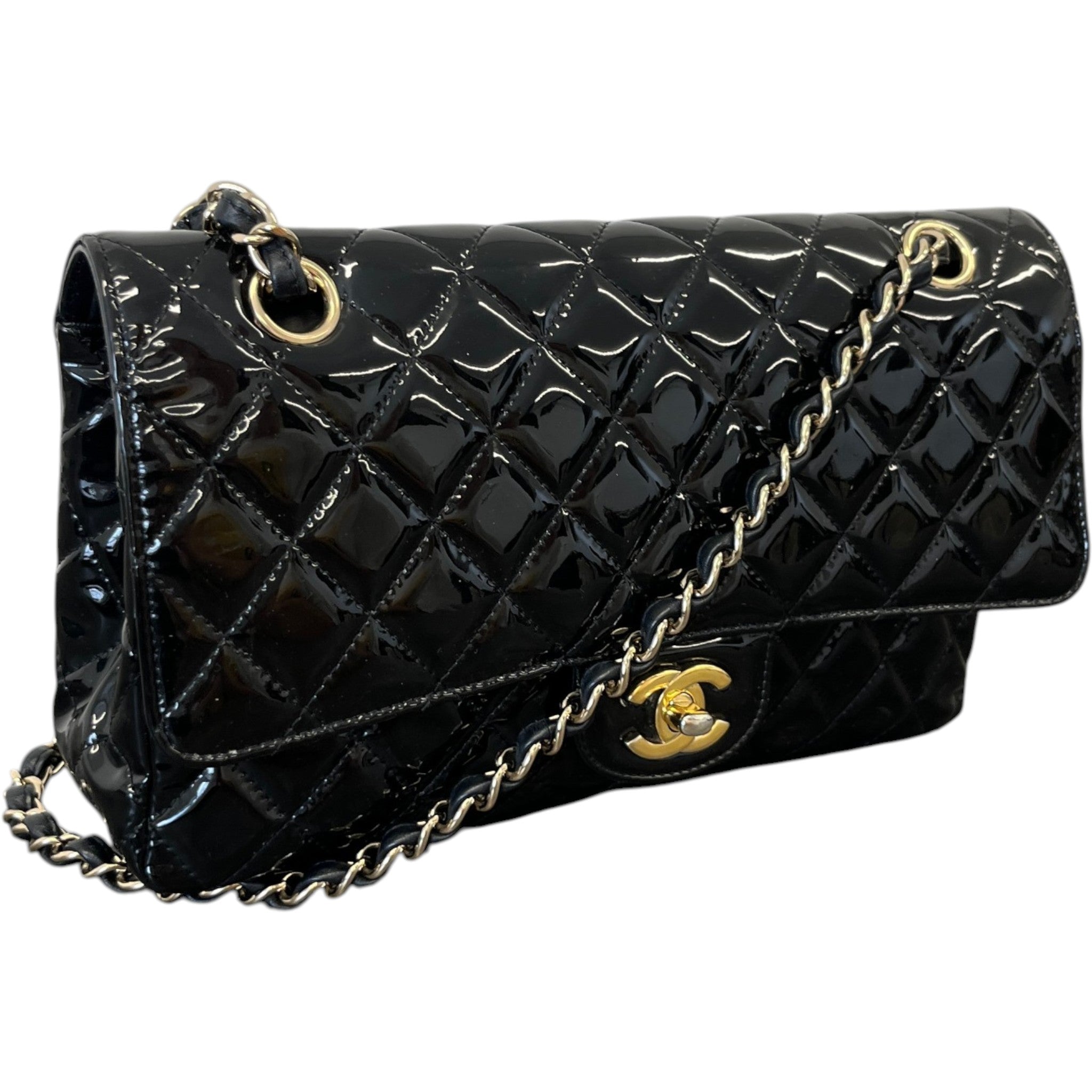 Women's Medium Classic Double Flap Bag Black