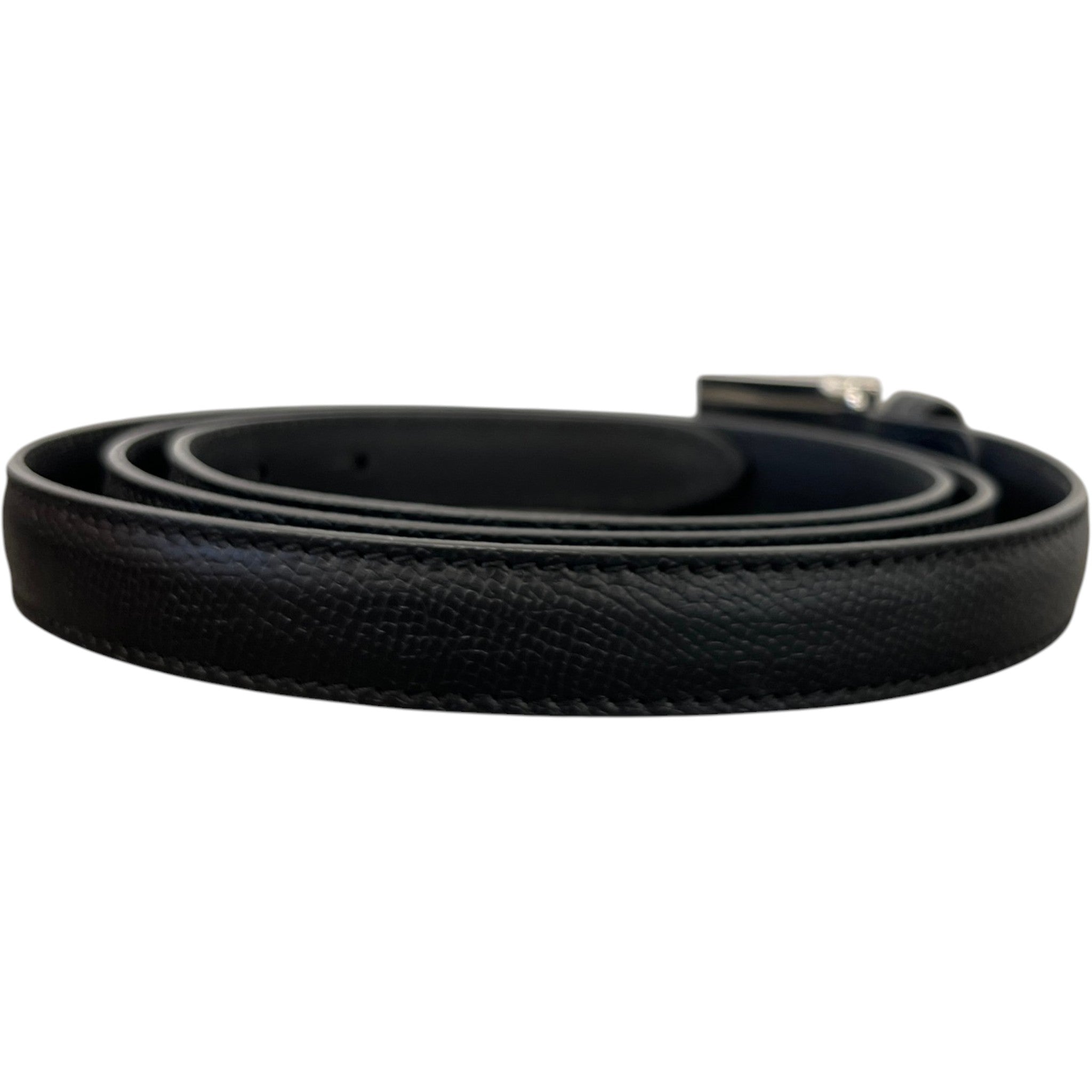 Women's Plaque Logo Belt Black Size Waist 40"