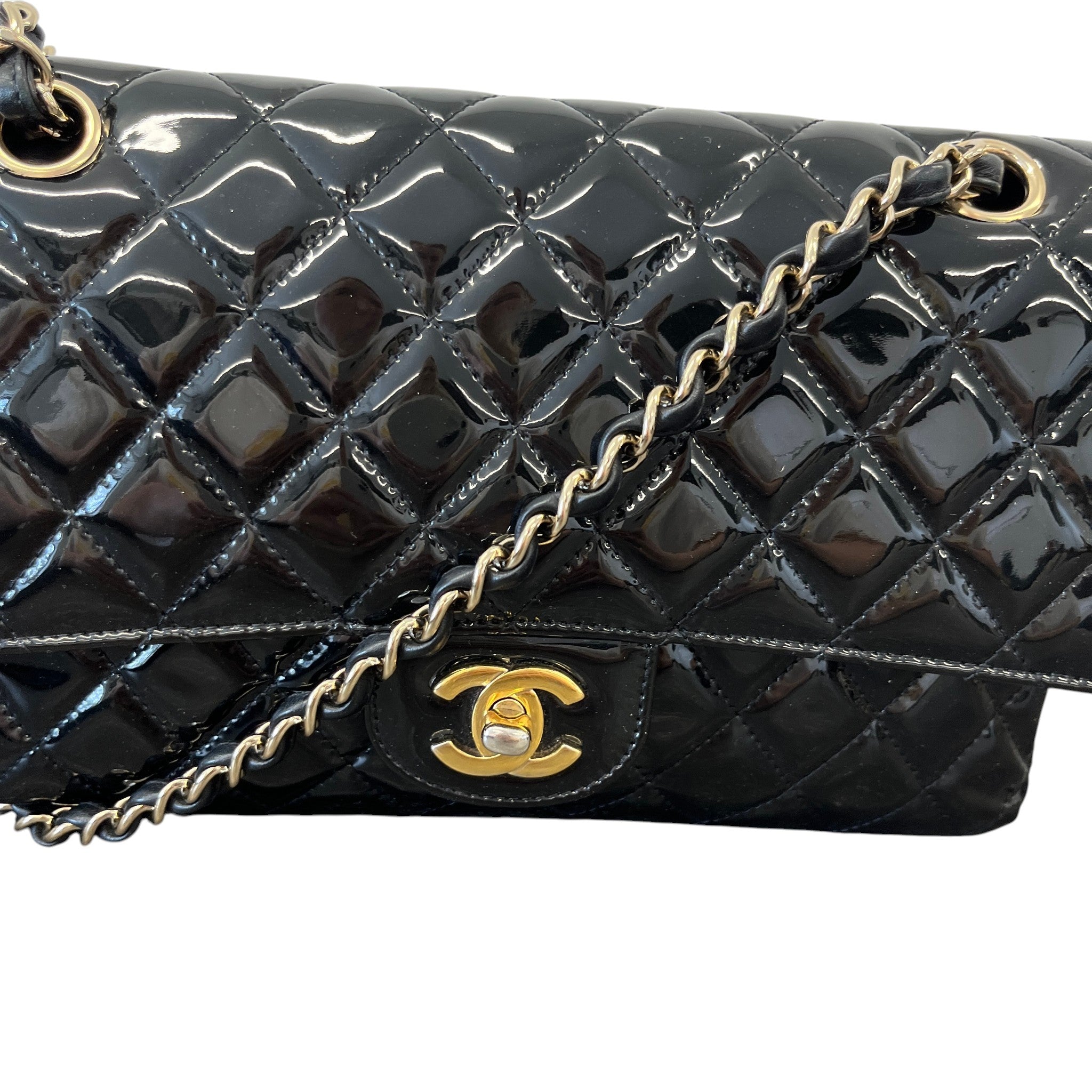 Women's Medium Classic Double Flap Bag Black