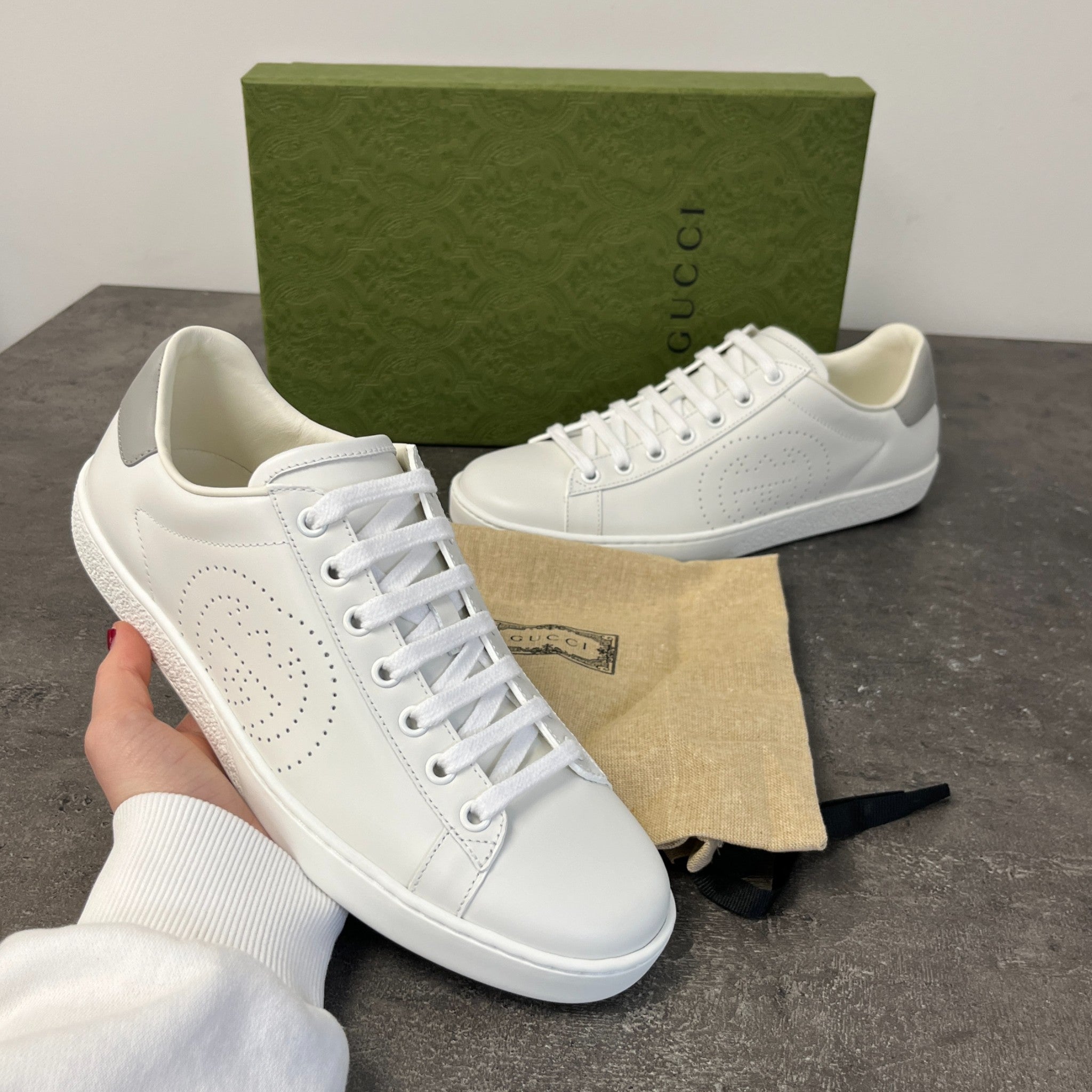 Women's Ace Interlocking G Low Trainers White Size EU 38 / UK 5