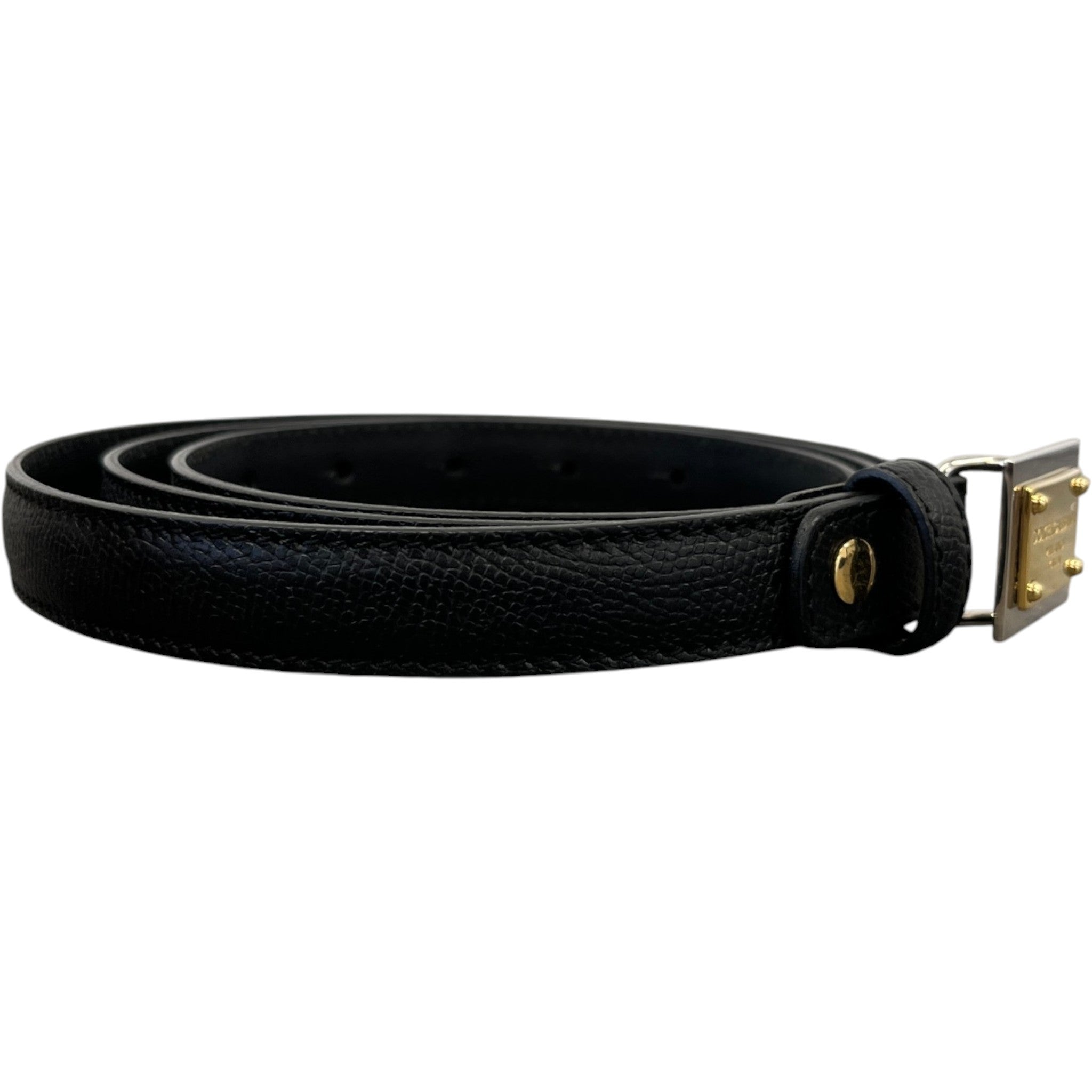 Women's Plaque Logo Belt Black Size Waist 40"