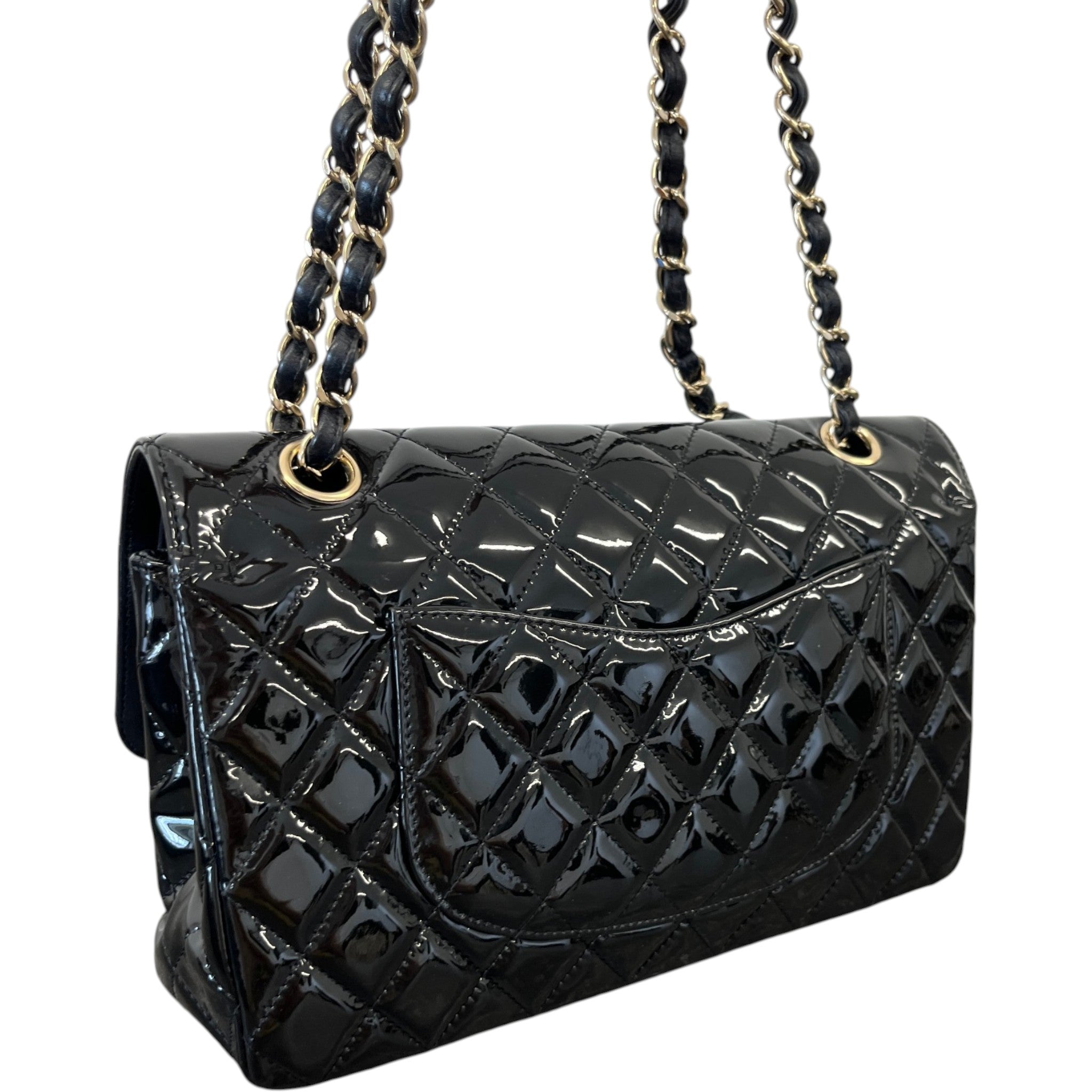 Women's Medium Classic Double Flap Bag Black