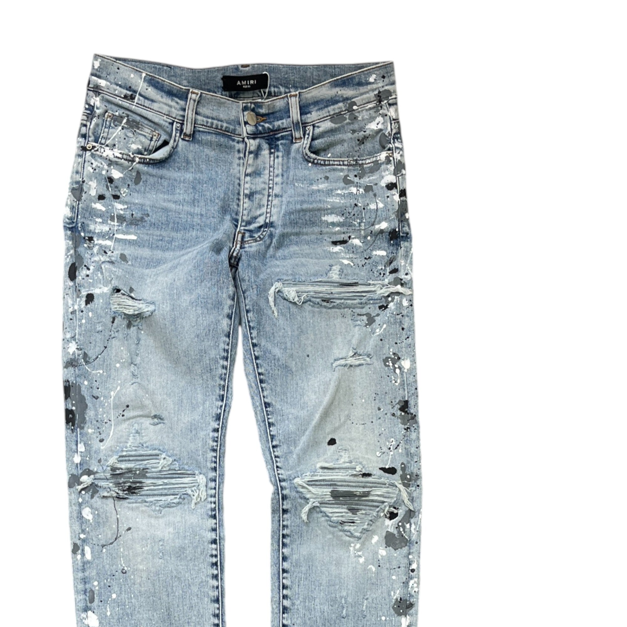 Men's Mx1 Paint Splatter Jeans Blue Size Waist 31"