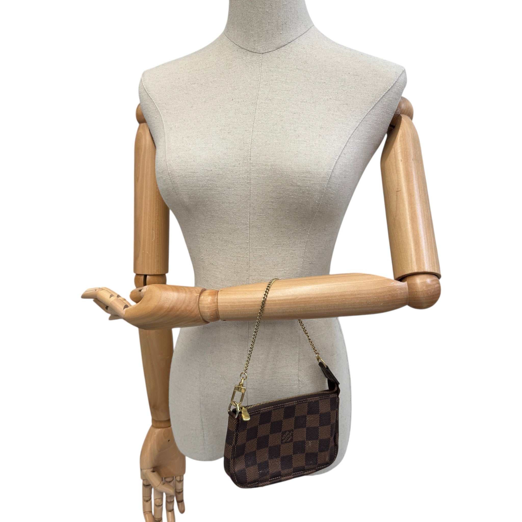 Women's Damier Pochette Mini Handbag Brown