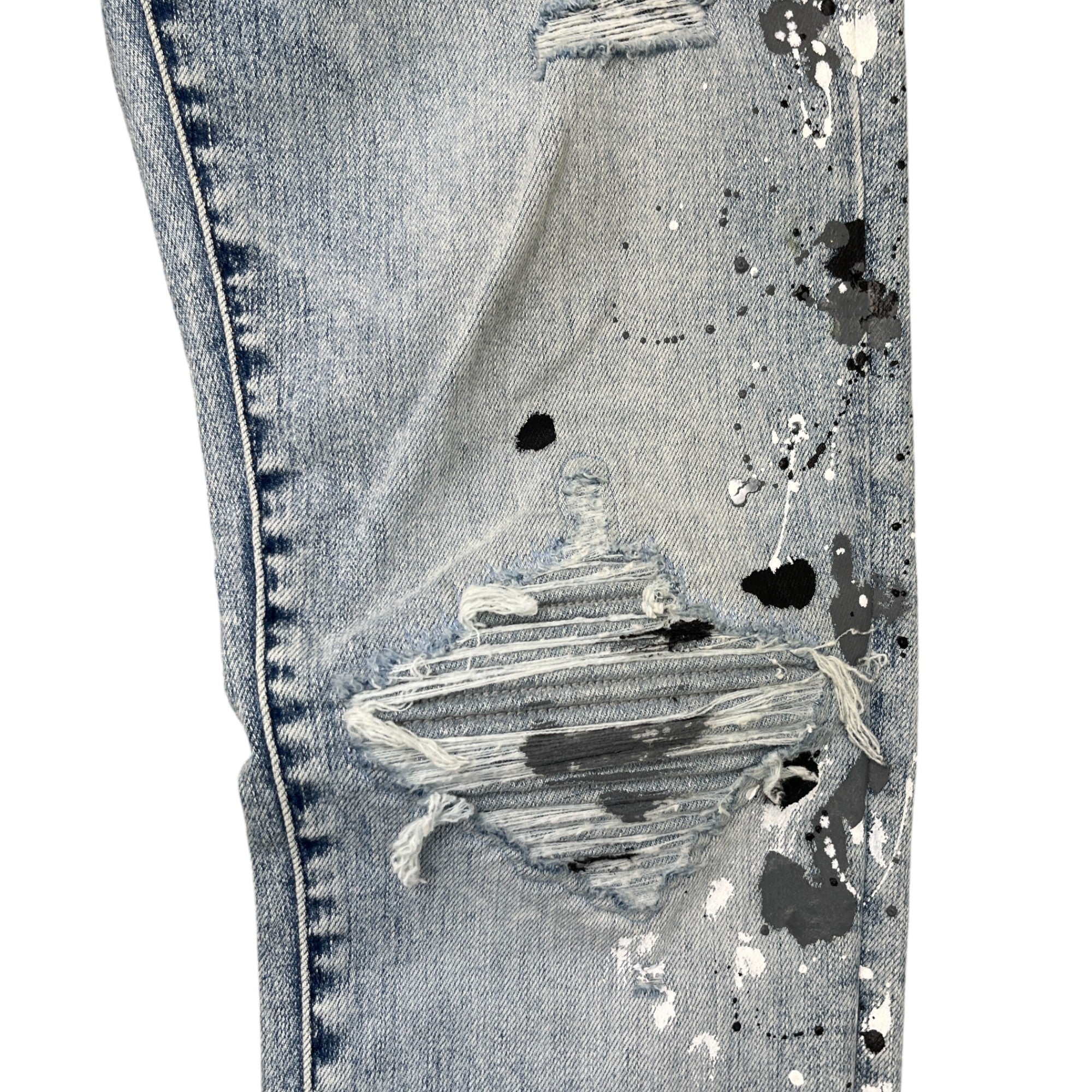 Men's Mx1 Paint Splatter Jeans Blue Size Waist 31"