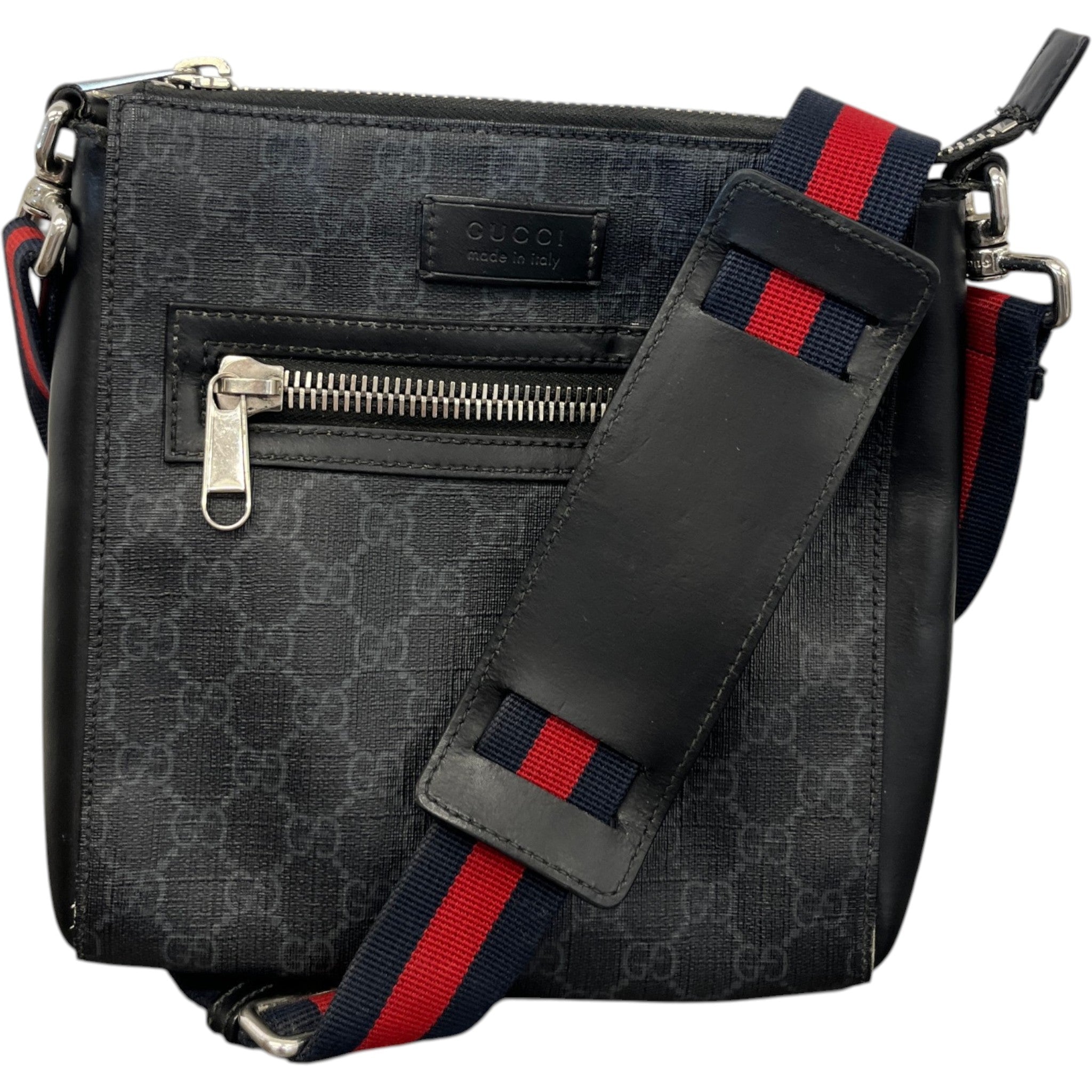 Men's Gg Supreme Messenger Bag Black
