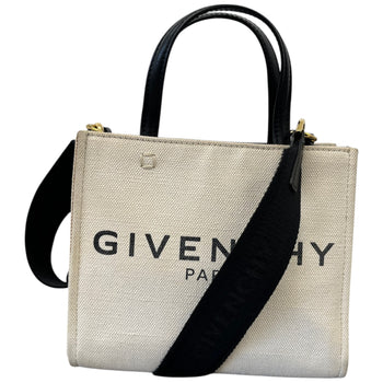 Women's Mini G-Tote Linen-blend Tote Bag Beige