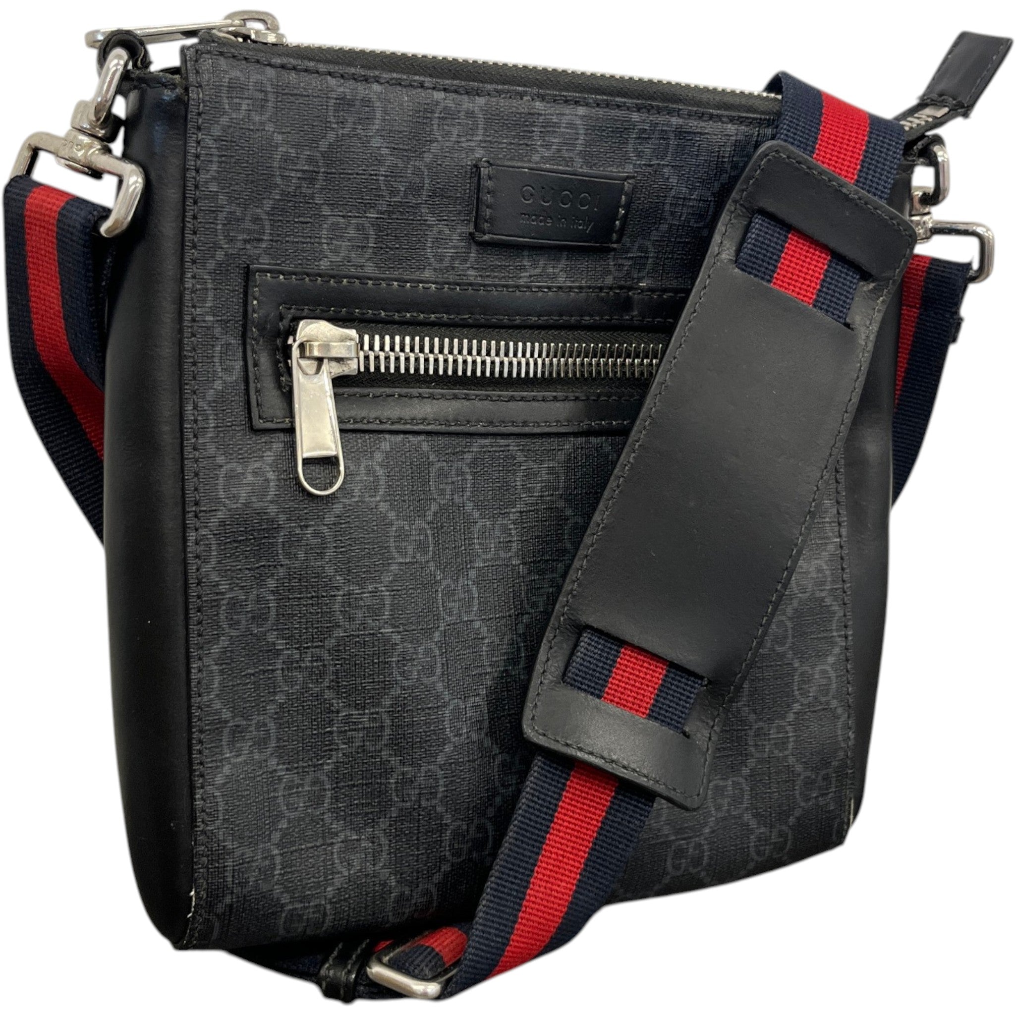Men's Gg Supreme Messenger Bag Black