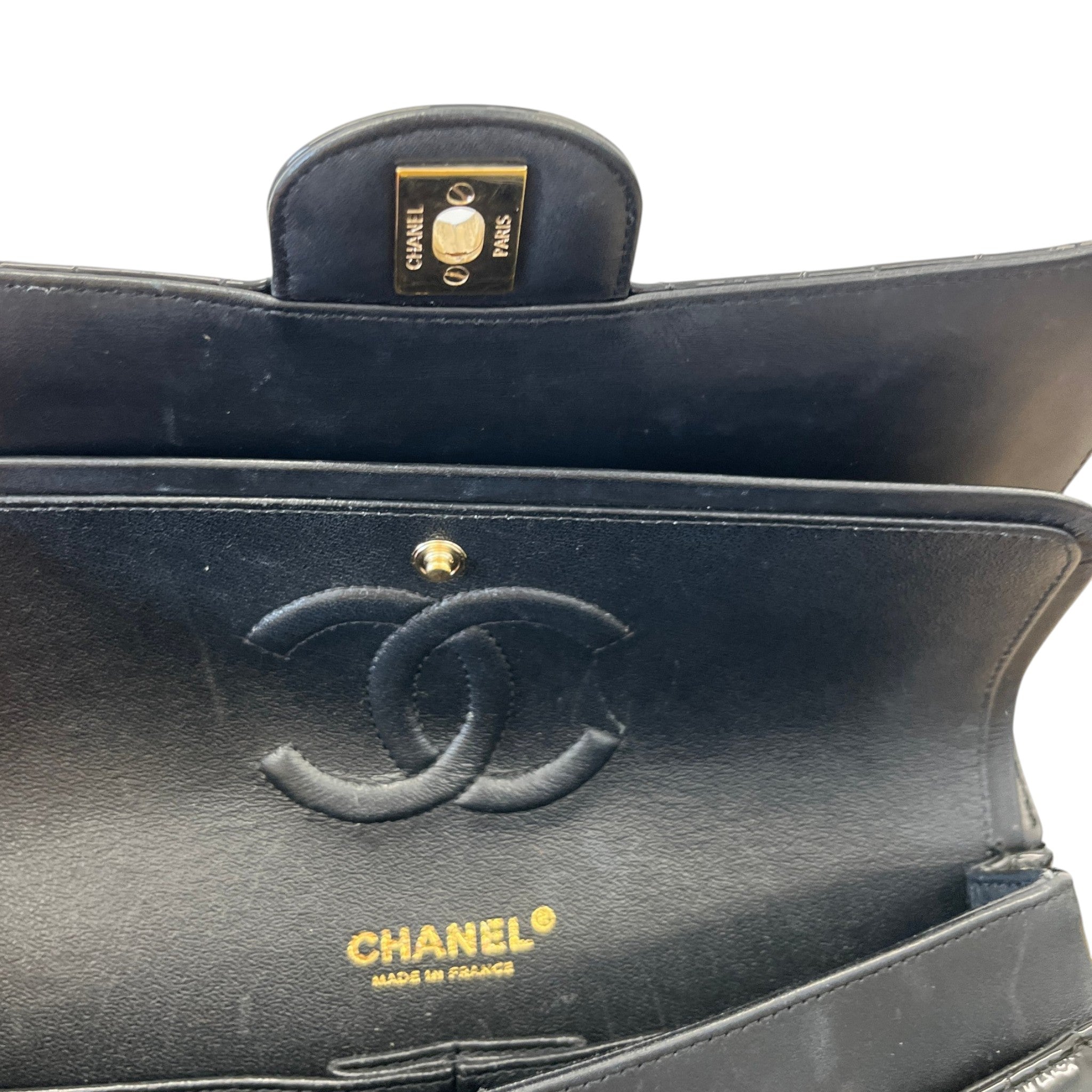 Women's Medium Classic Double Flap Bag Black