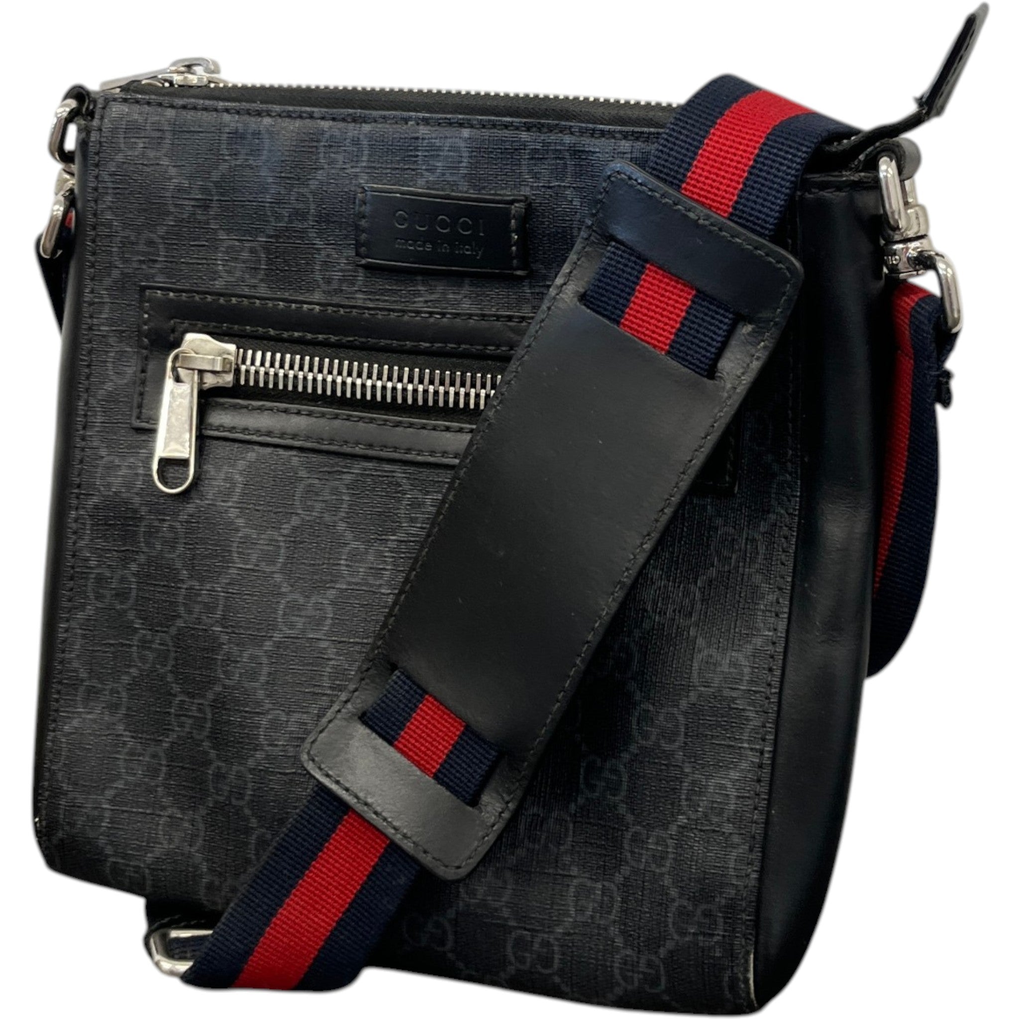 Men's Gg Supreme Messenger Bag Black