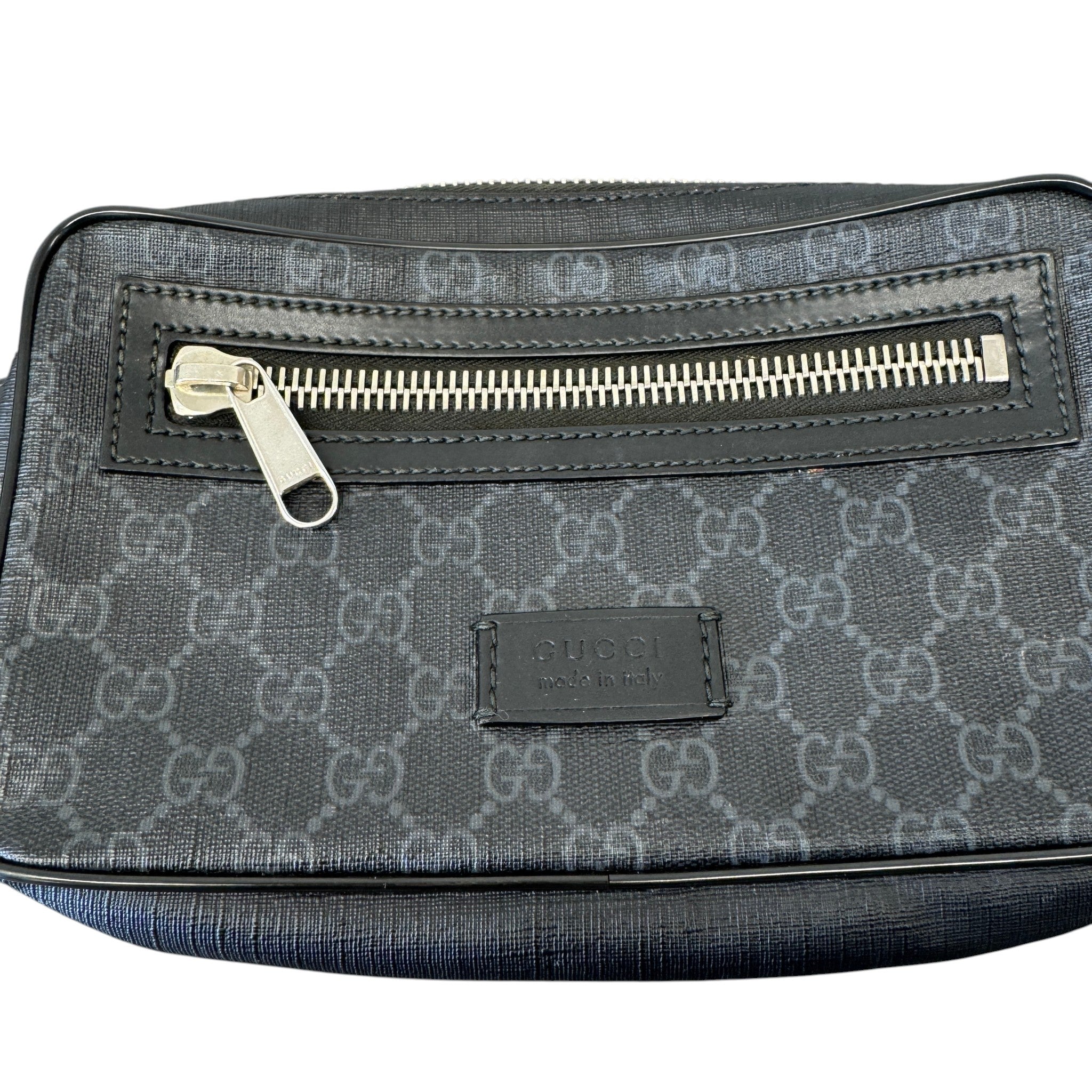 Men's Gg Supreme Web Belt Bag Black