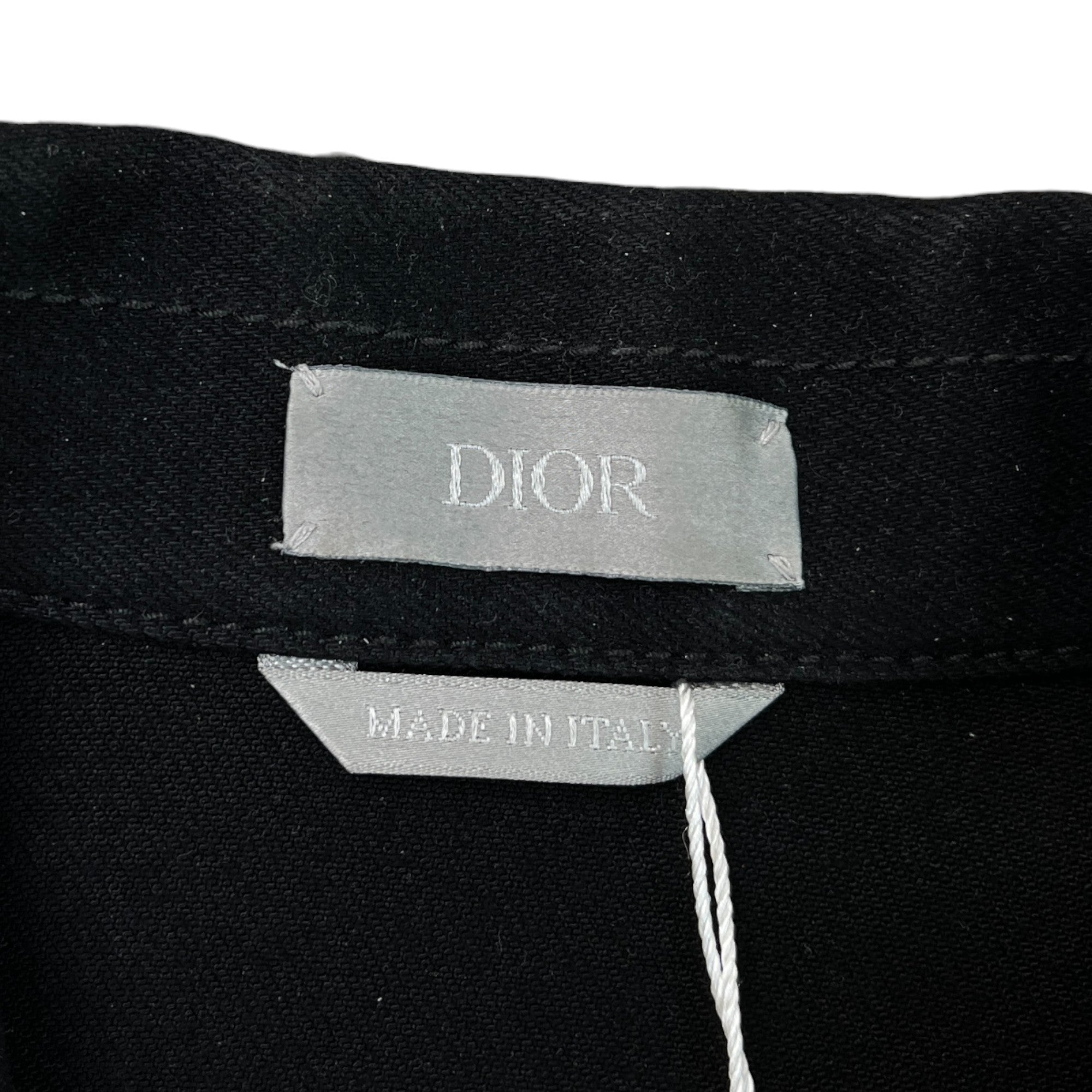 Men's Woollen Sleeves Embroidered Logo Jacket Black Size IT 44 / XS